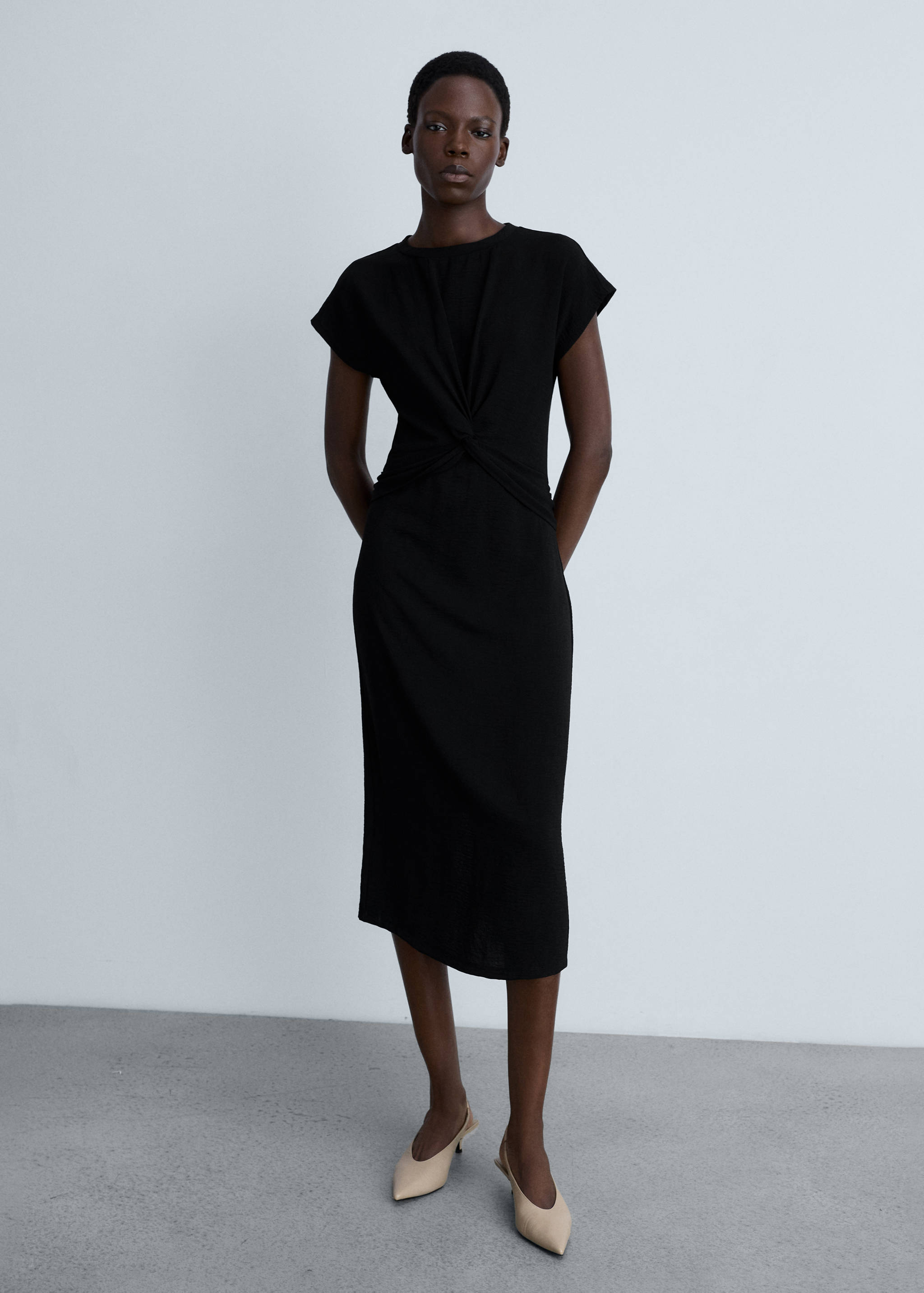 Midi-dress with knot detail - General plane