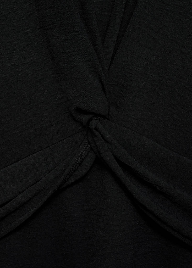 Midi-dress with knot detail — Black