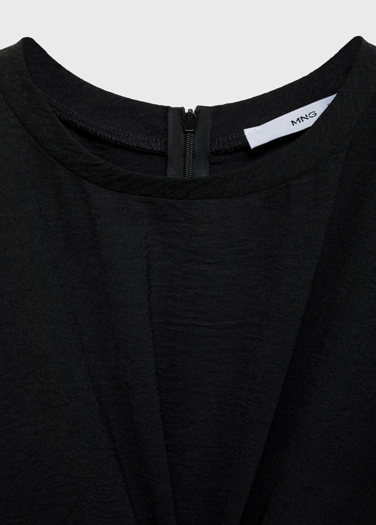 Midi-dress with knot detail — Black