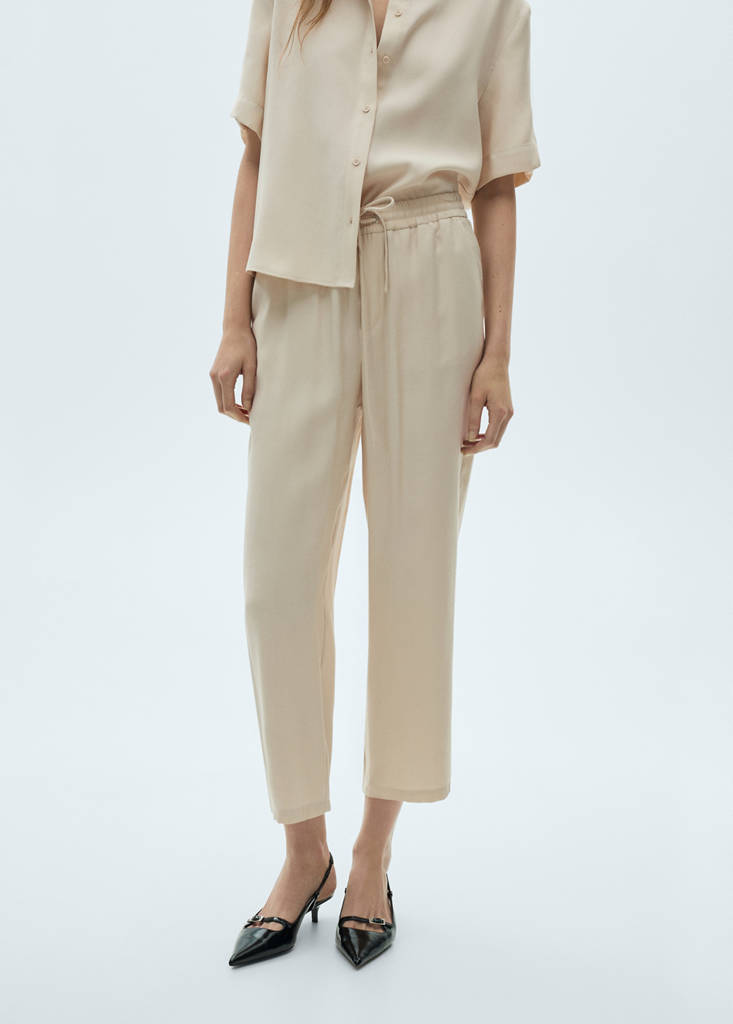 Straight suit trousers — Beige