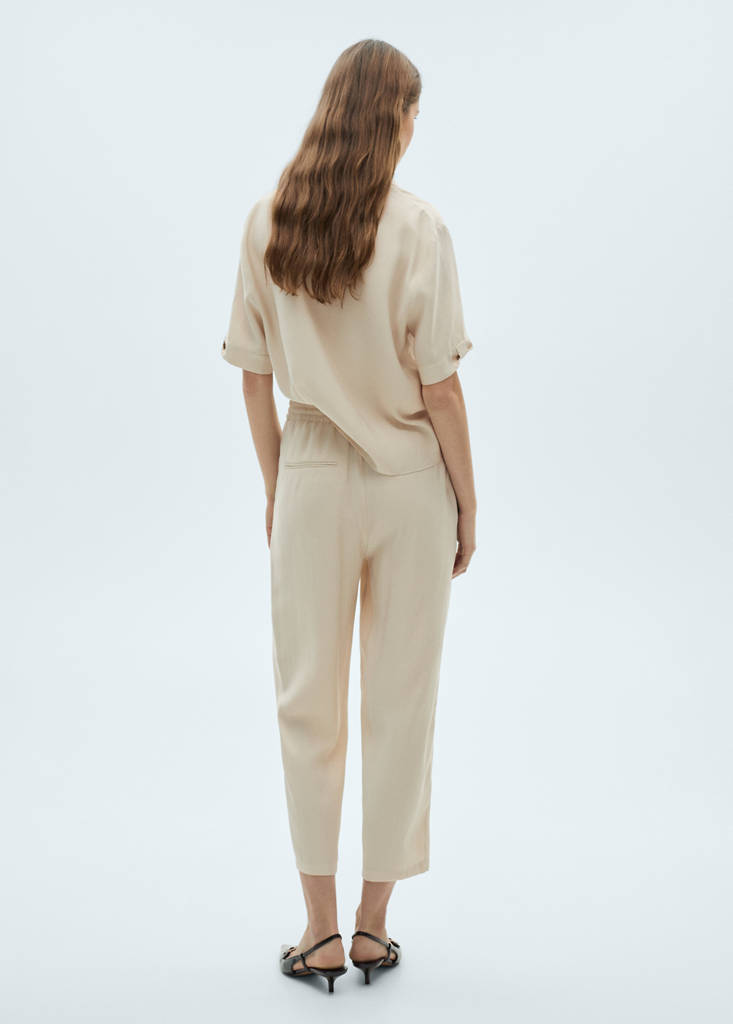 Straight suit trousers — Beige