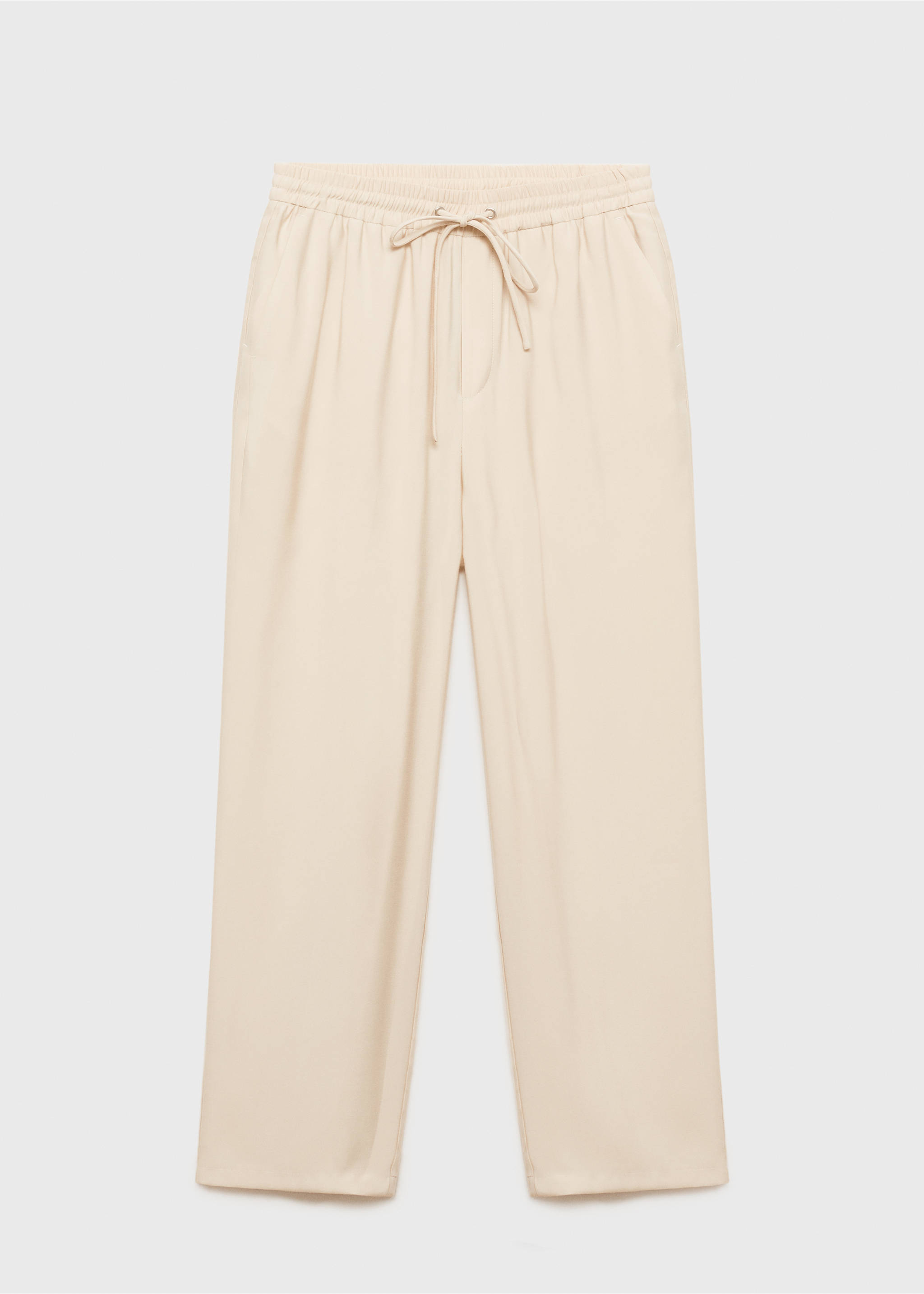 直纹裁长裤 - null, 米黄色. Ref: 87020592-00.