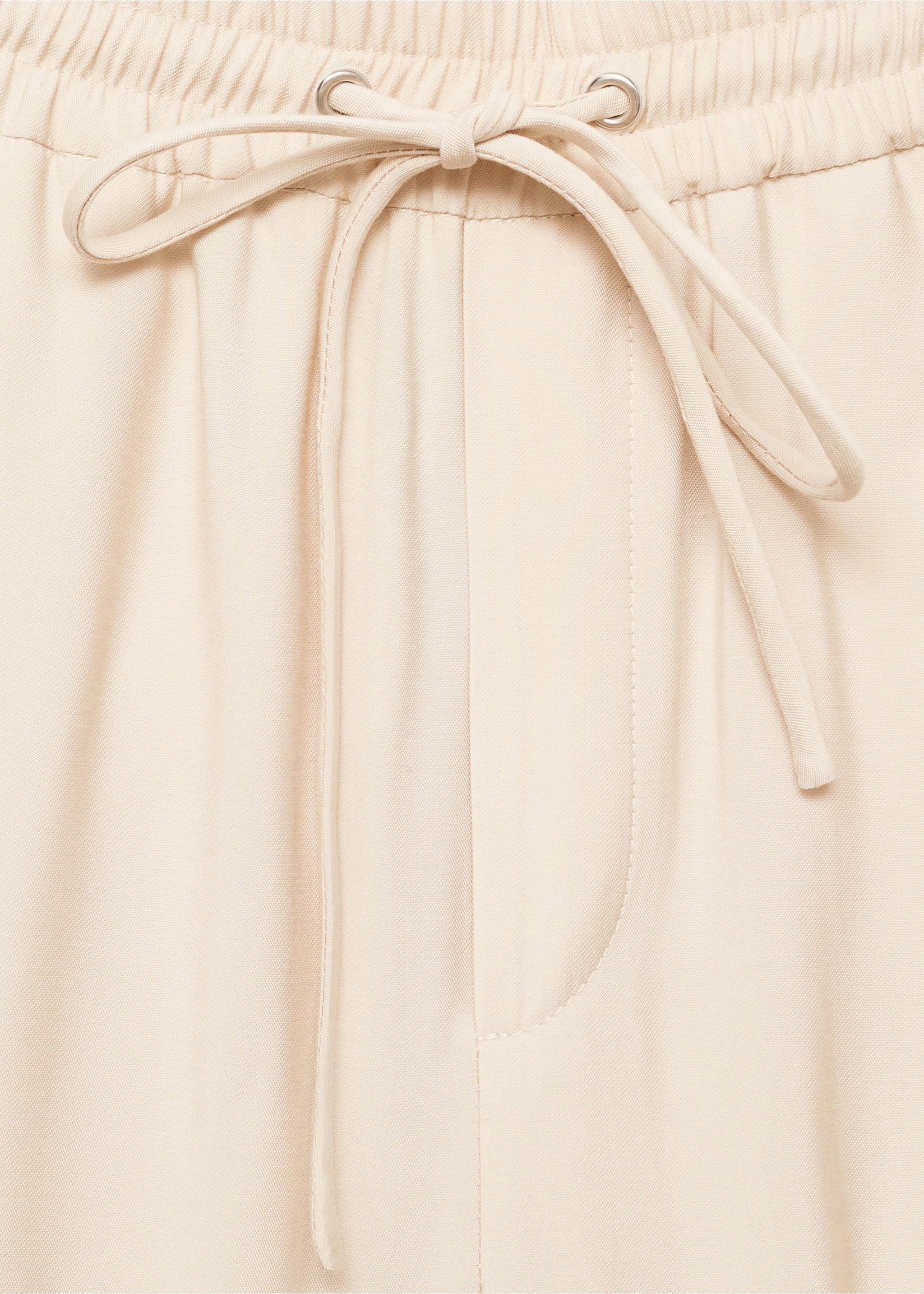 直纹裁长裤 - null, 米黄色. Ref: 87020592-00.