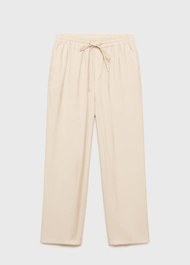 Straight suit trousers — Beige