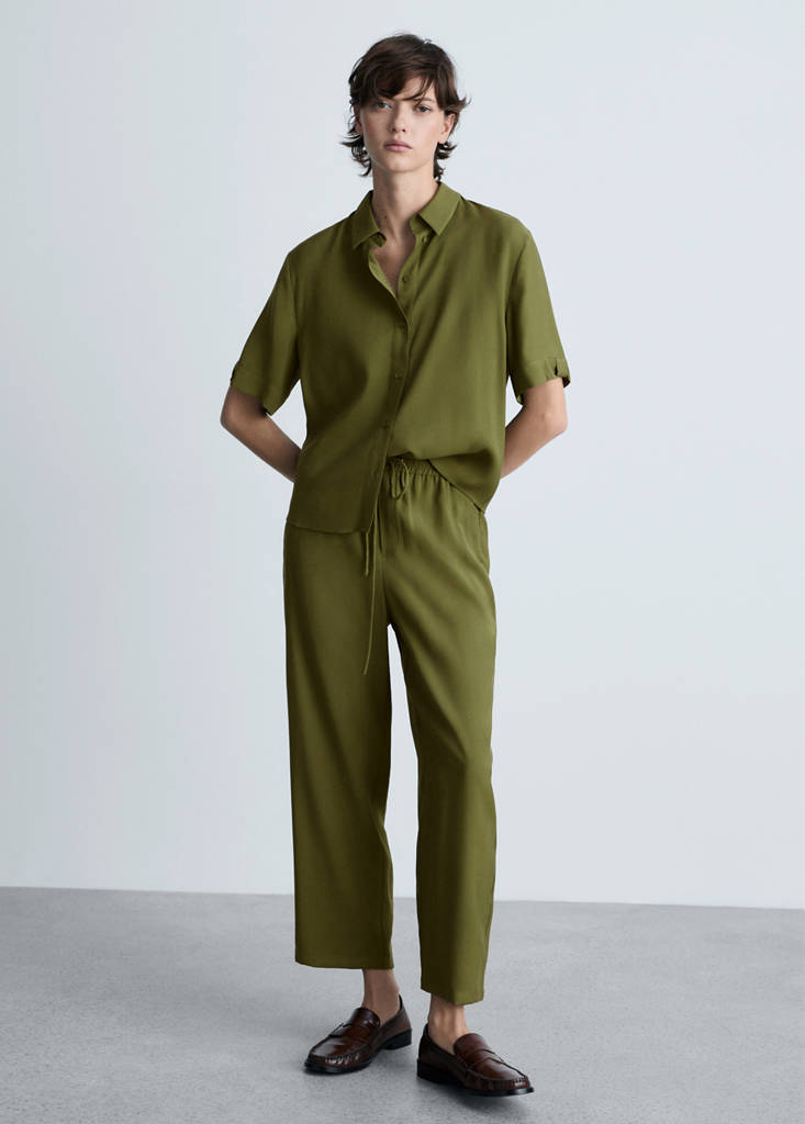 Straight suit trousers — Khaki