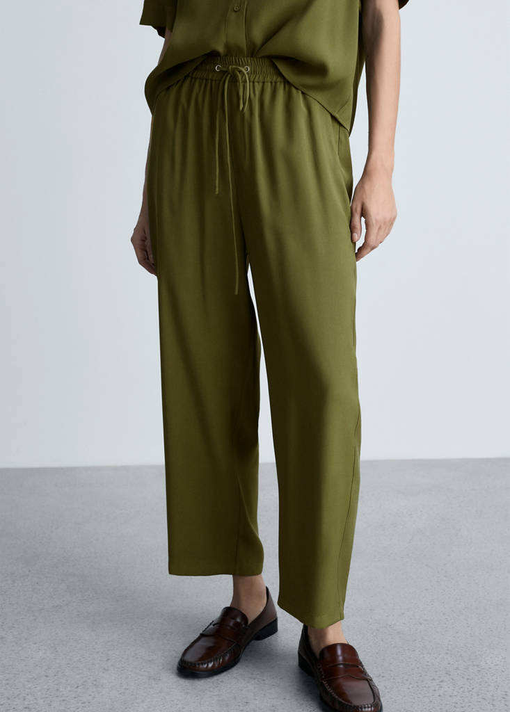 Straight suit trousers — Khaki