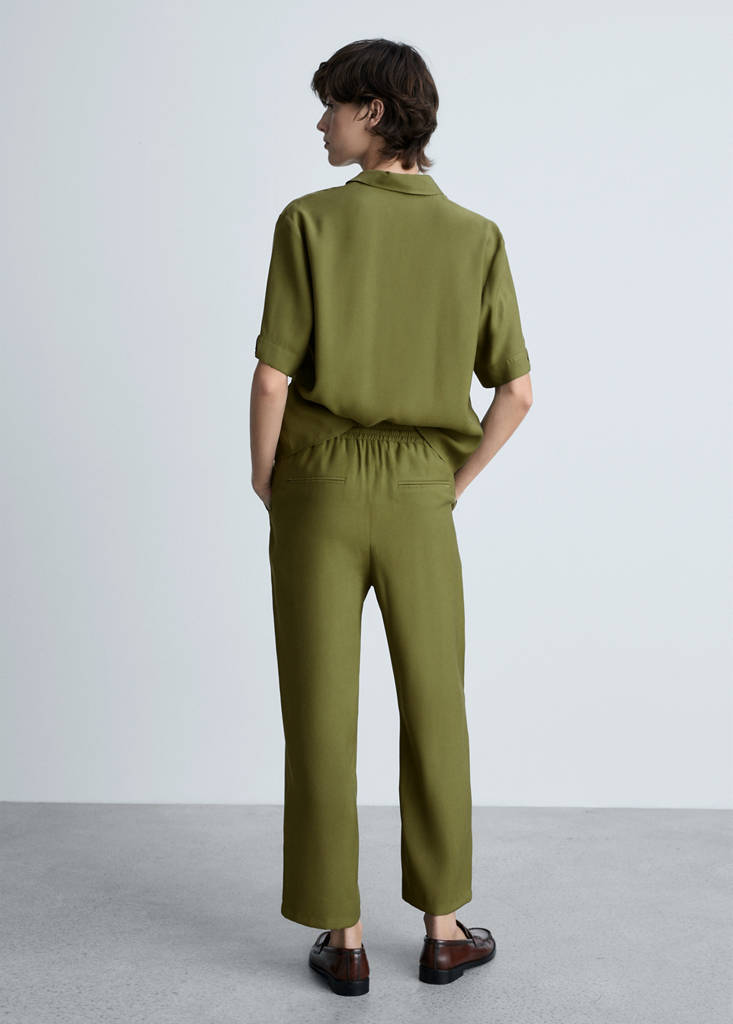 Straight suit trousers — Khaki