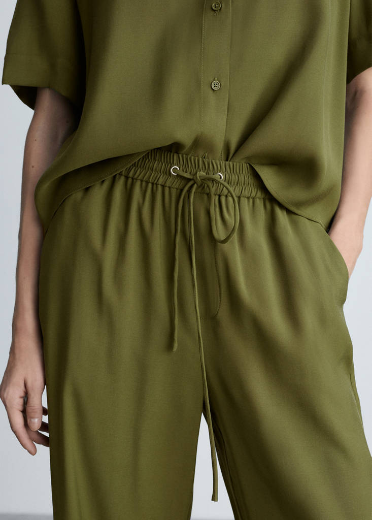 Straight suit trousers — Khaki