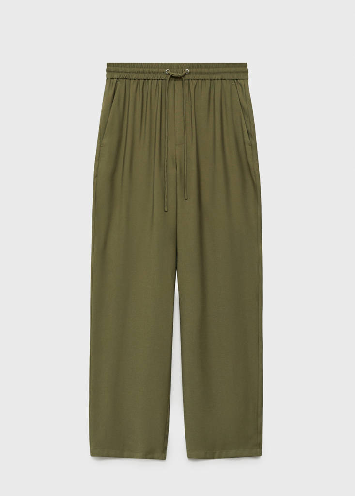 Straight suit trousers — Khaki