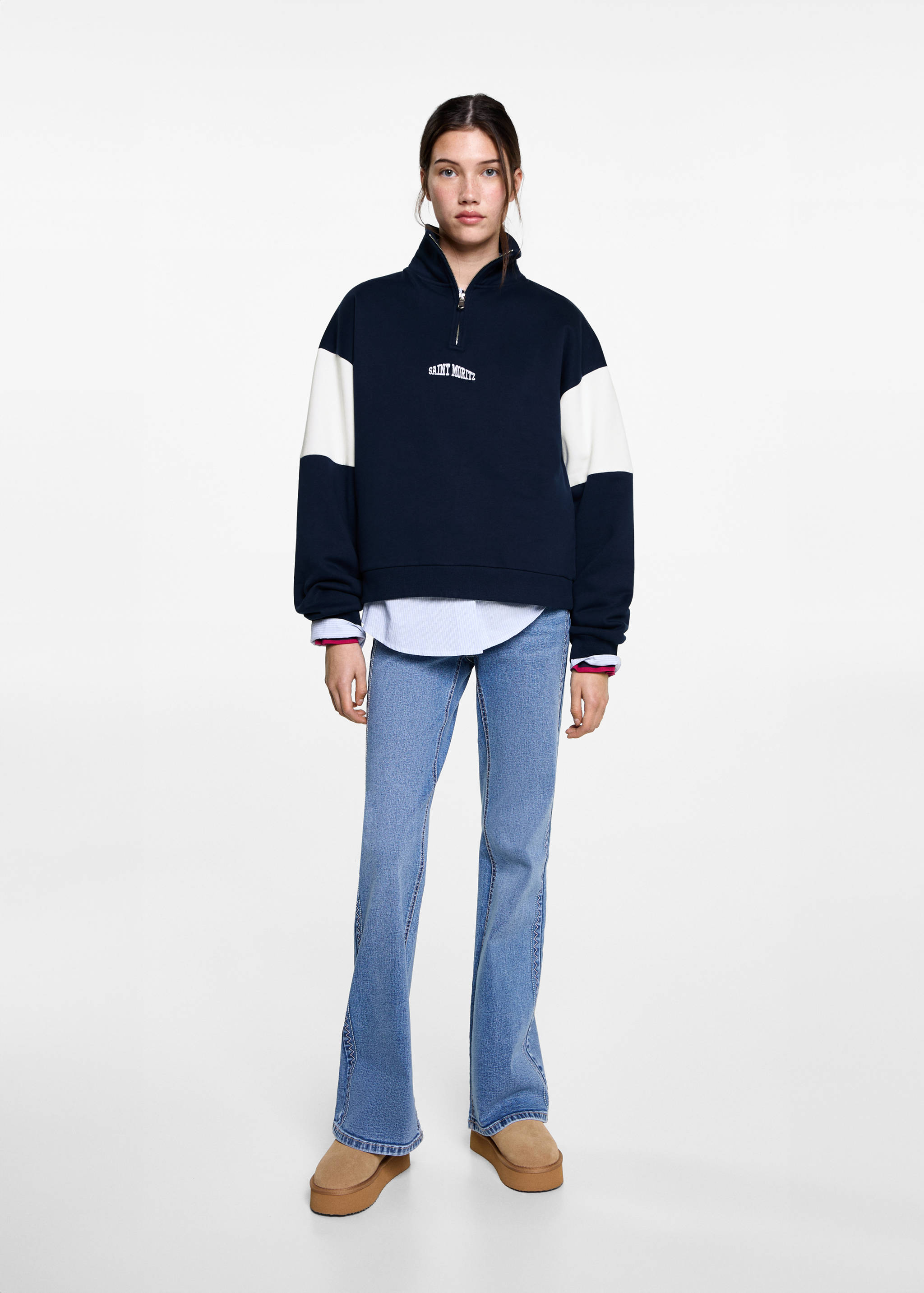 Message zip hood sweatshirt - General plane