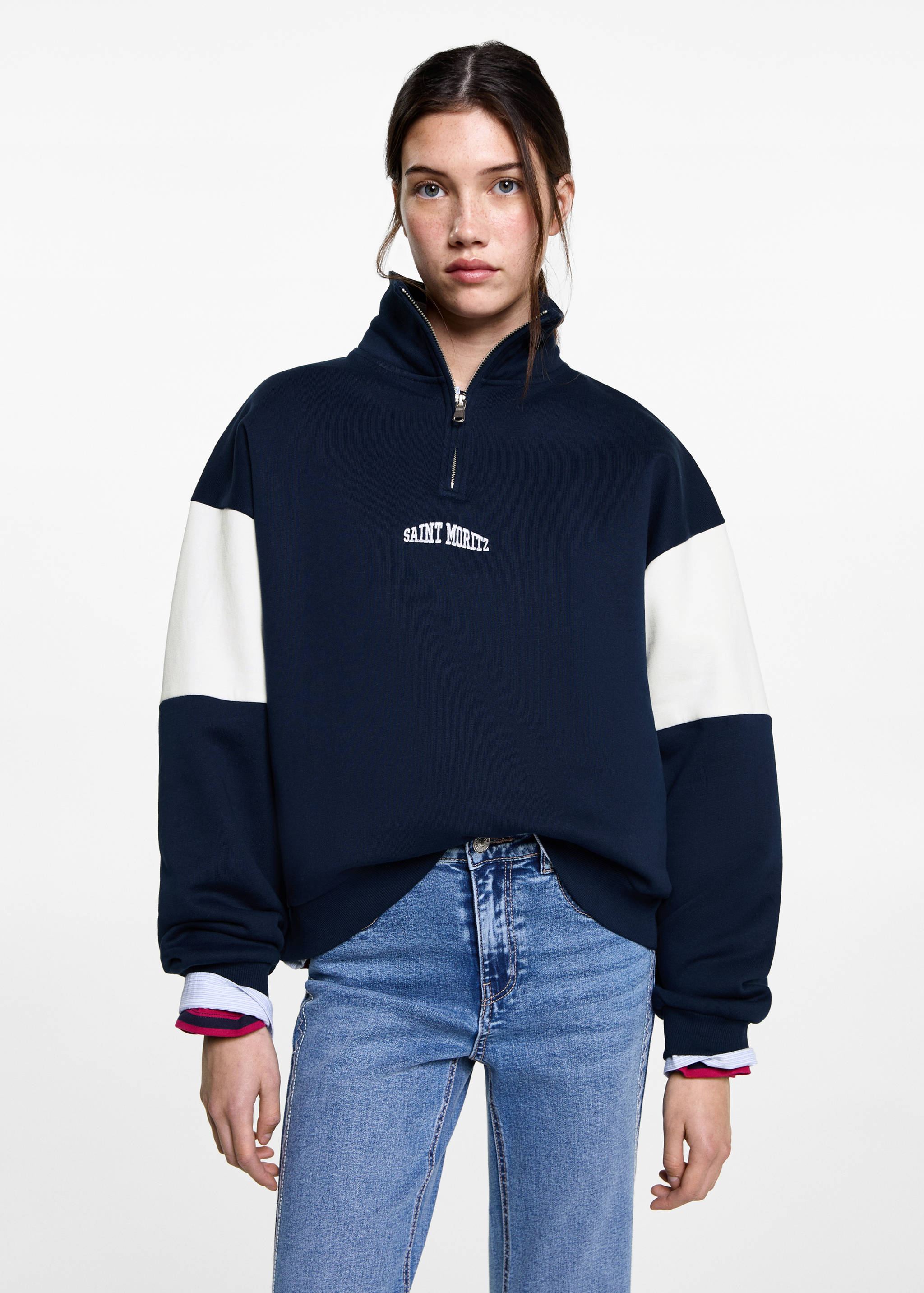 Message zip hood sweatshirt - Medium plane