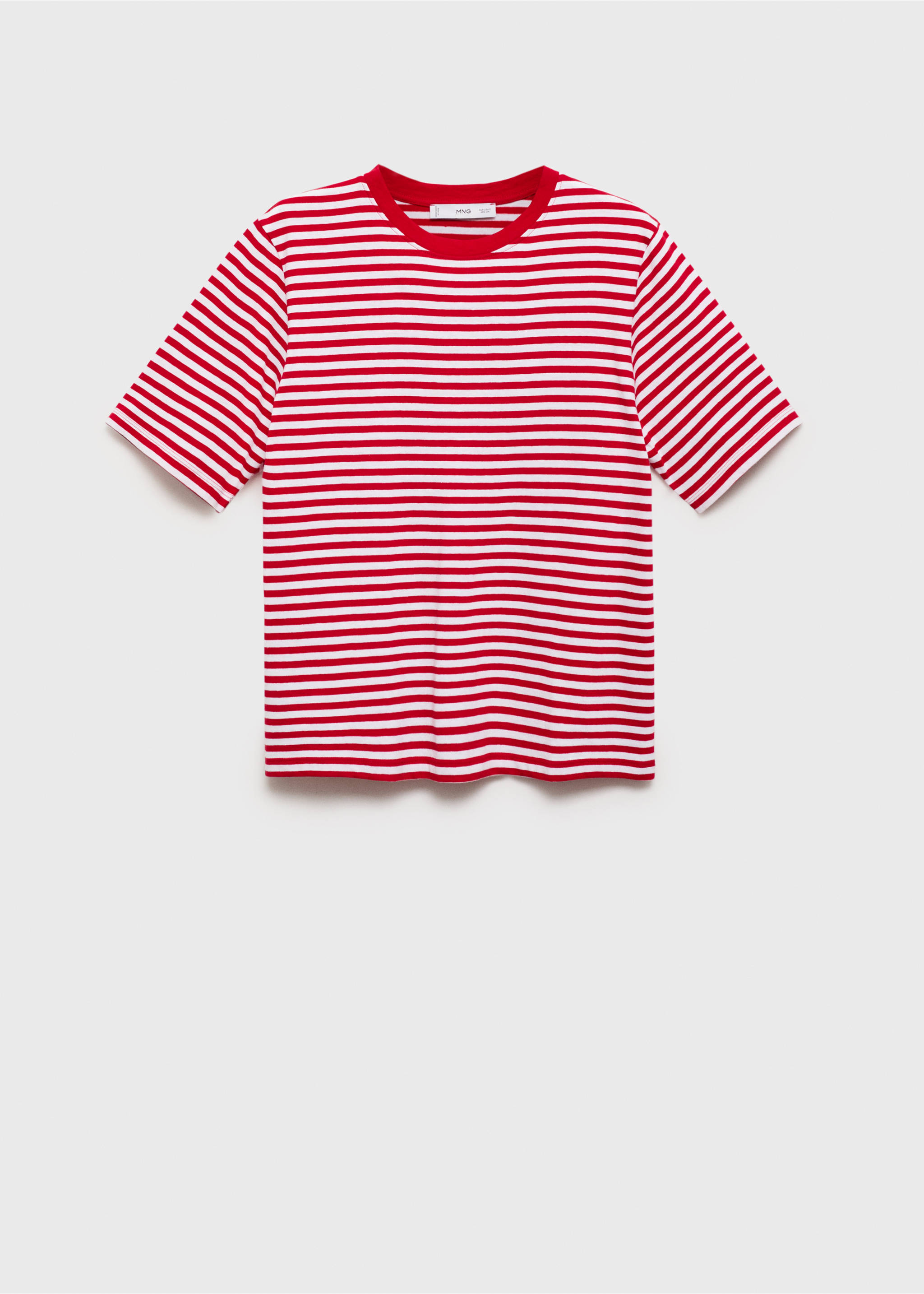 T-shirt coton à rayures - Article sans modèle, Rouge. Ref: 87020596-00.