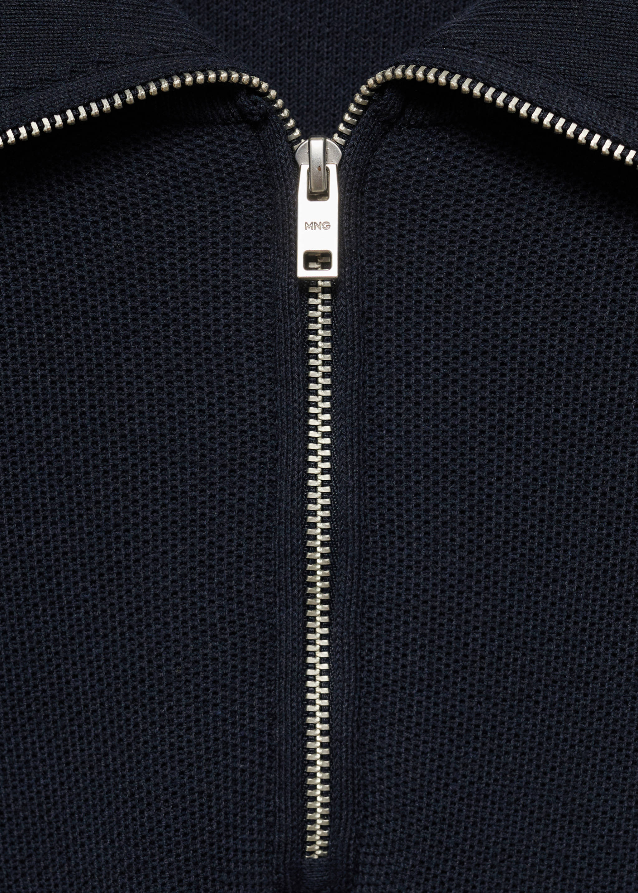 Microstructure sweater with zipper collar - Details of the article 8