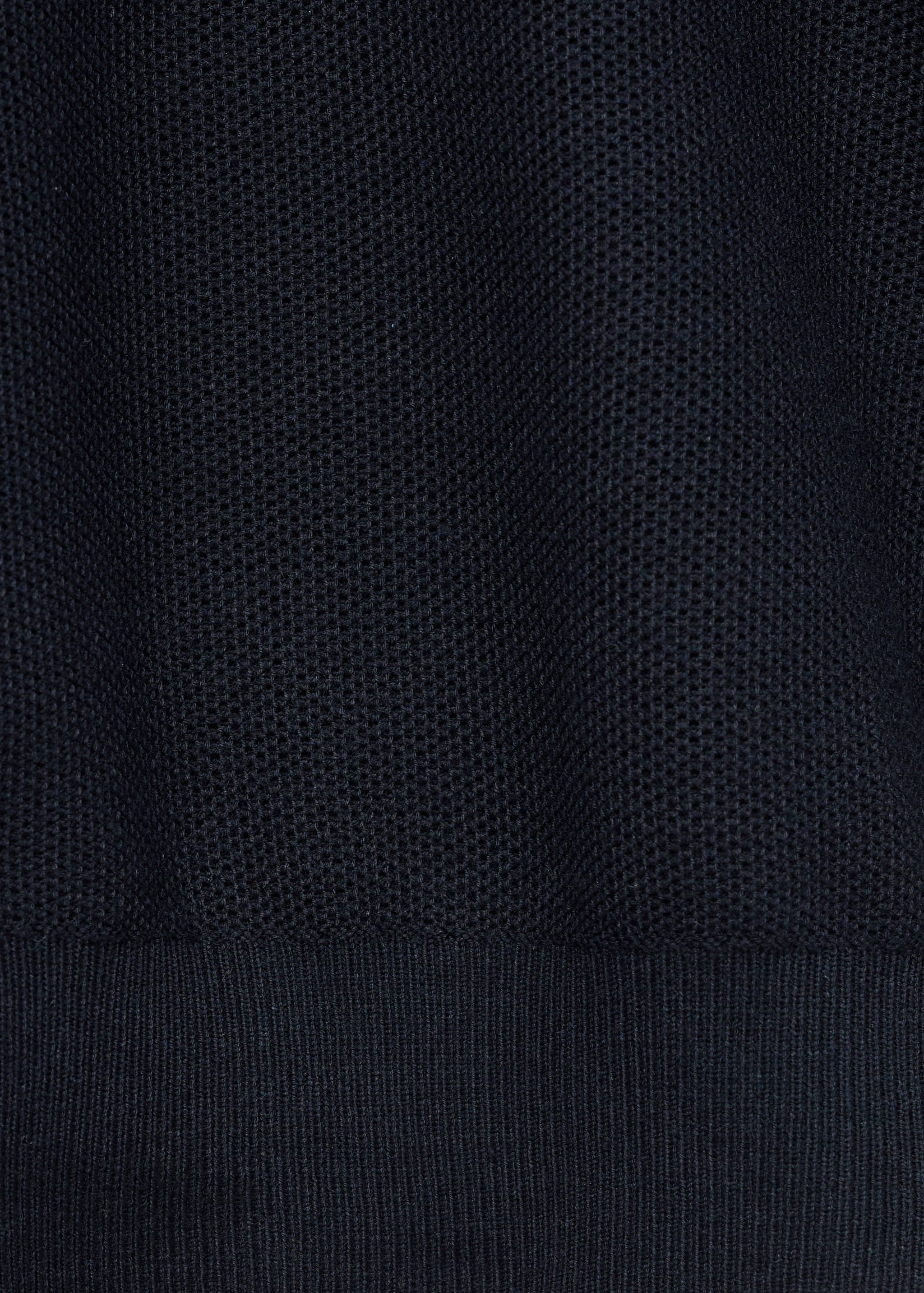 Microstructure sweater with zipper collar - Details of the article 0