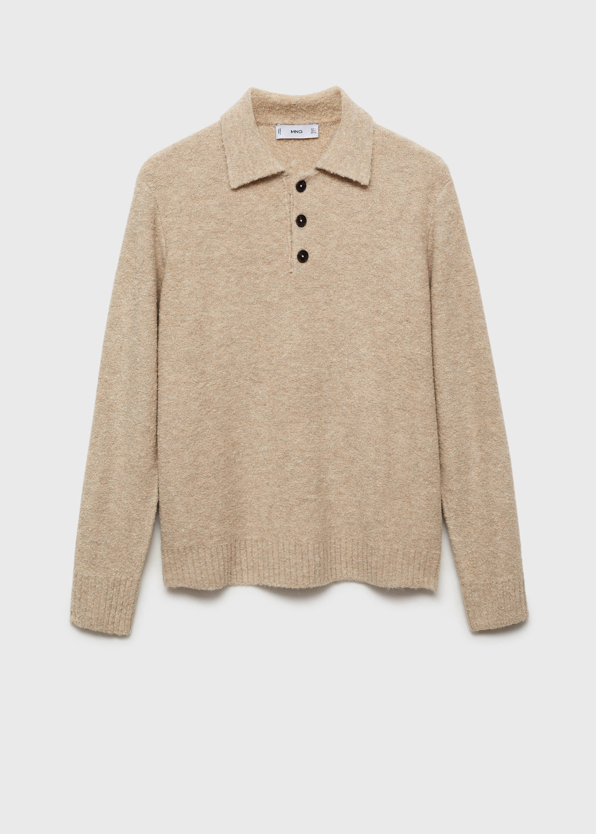 Mini boucle knit polo shirt - Article without model