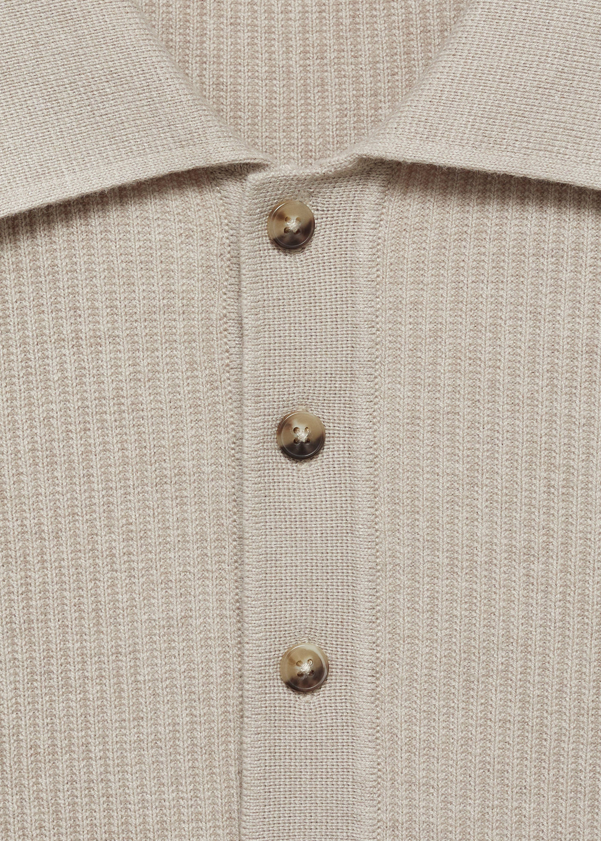 Cotton-blend ribbed polo sweater - Details of the article 8