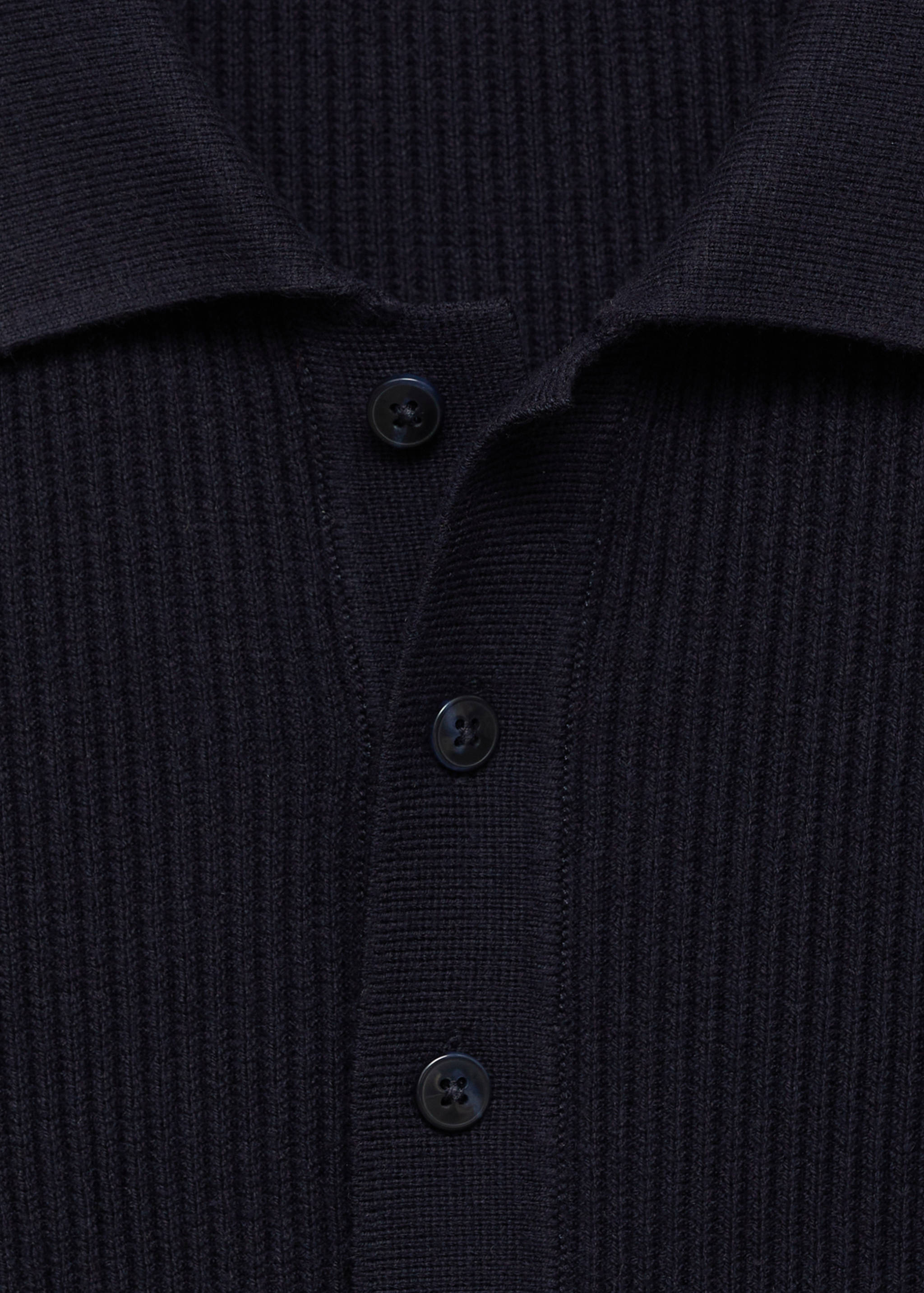Cotton-blend ribbed polo sweater - Details of the article 8
