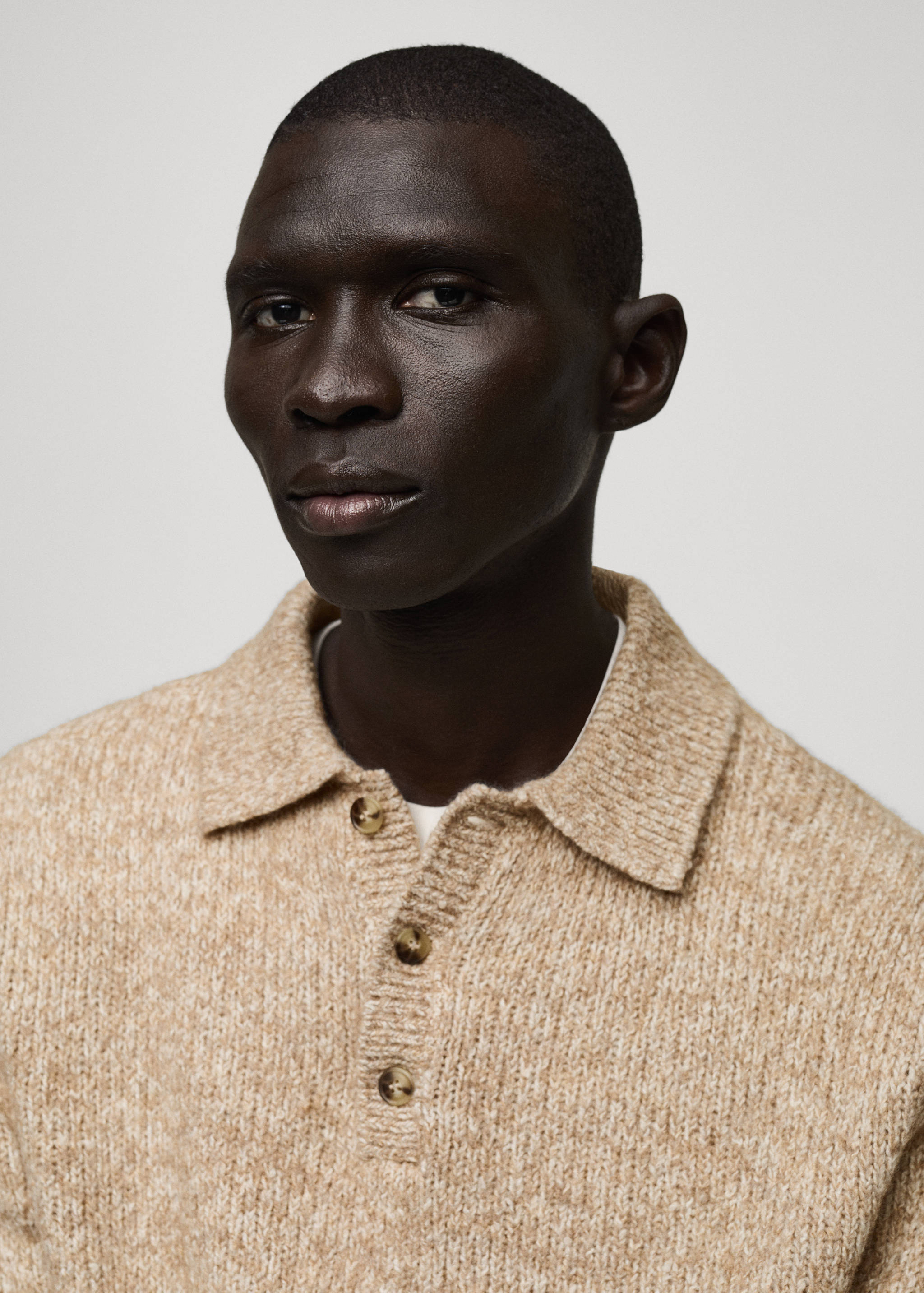 Jersey polo punto mezcla lana - Detalle del artículo 1