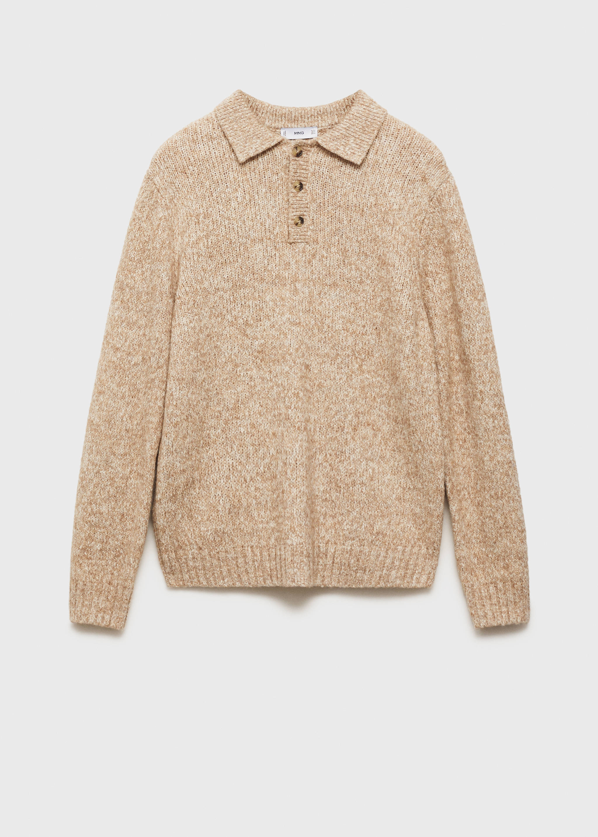 Knitted wool blend polo sweater - Article without model