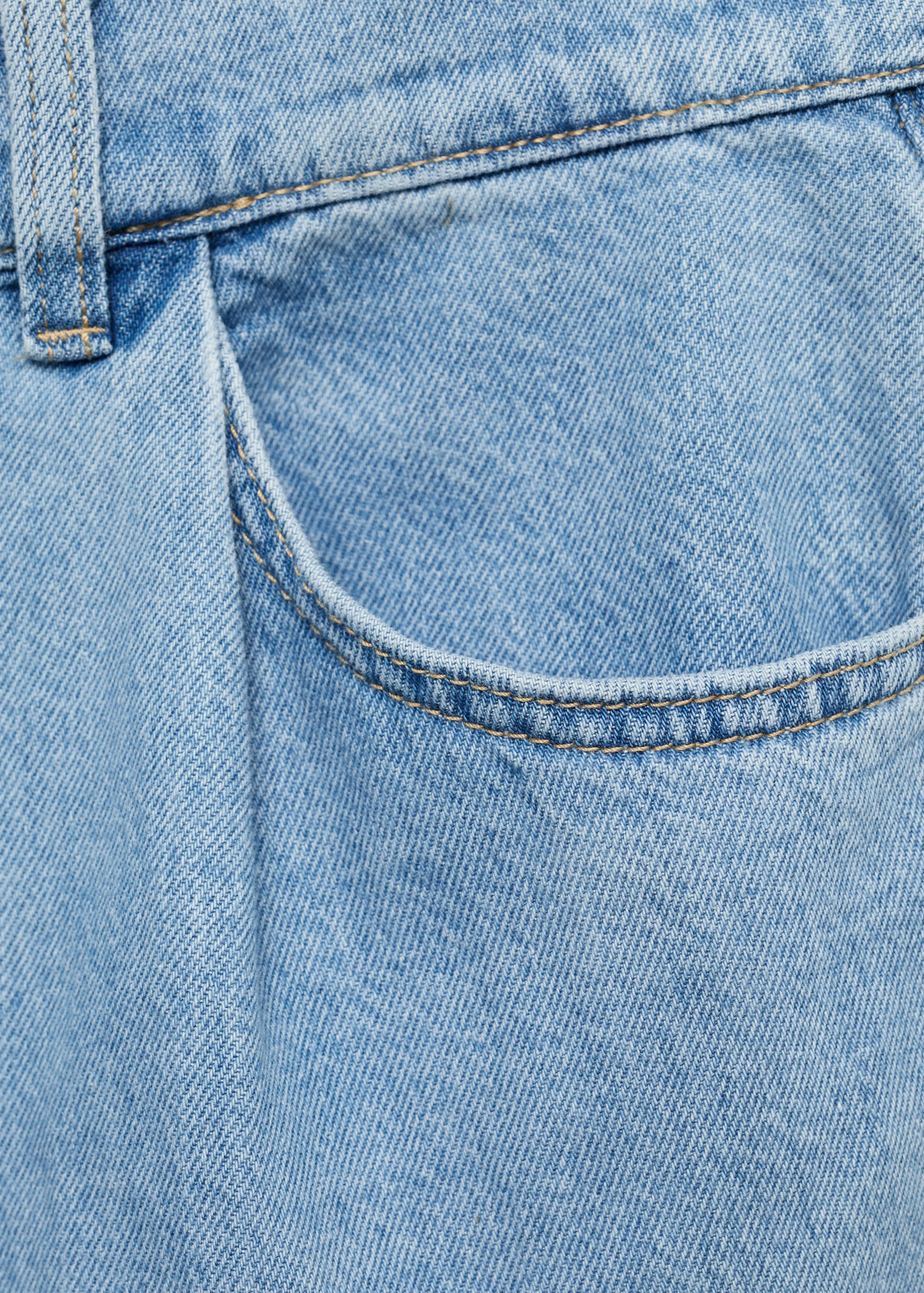 Bermuda en jean taille haute à pinces - Détail de l'article 0