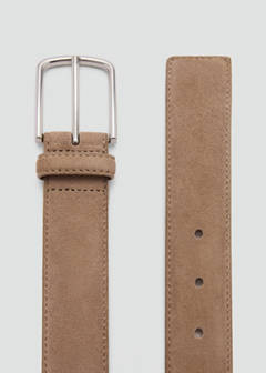 Suede leather belt — Beige 3