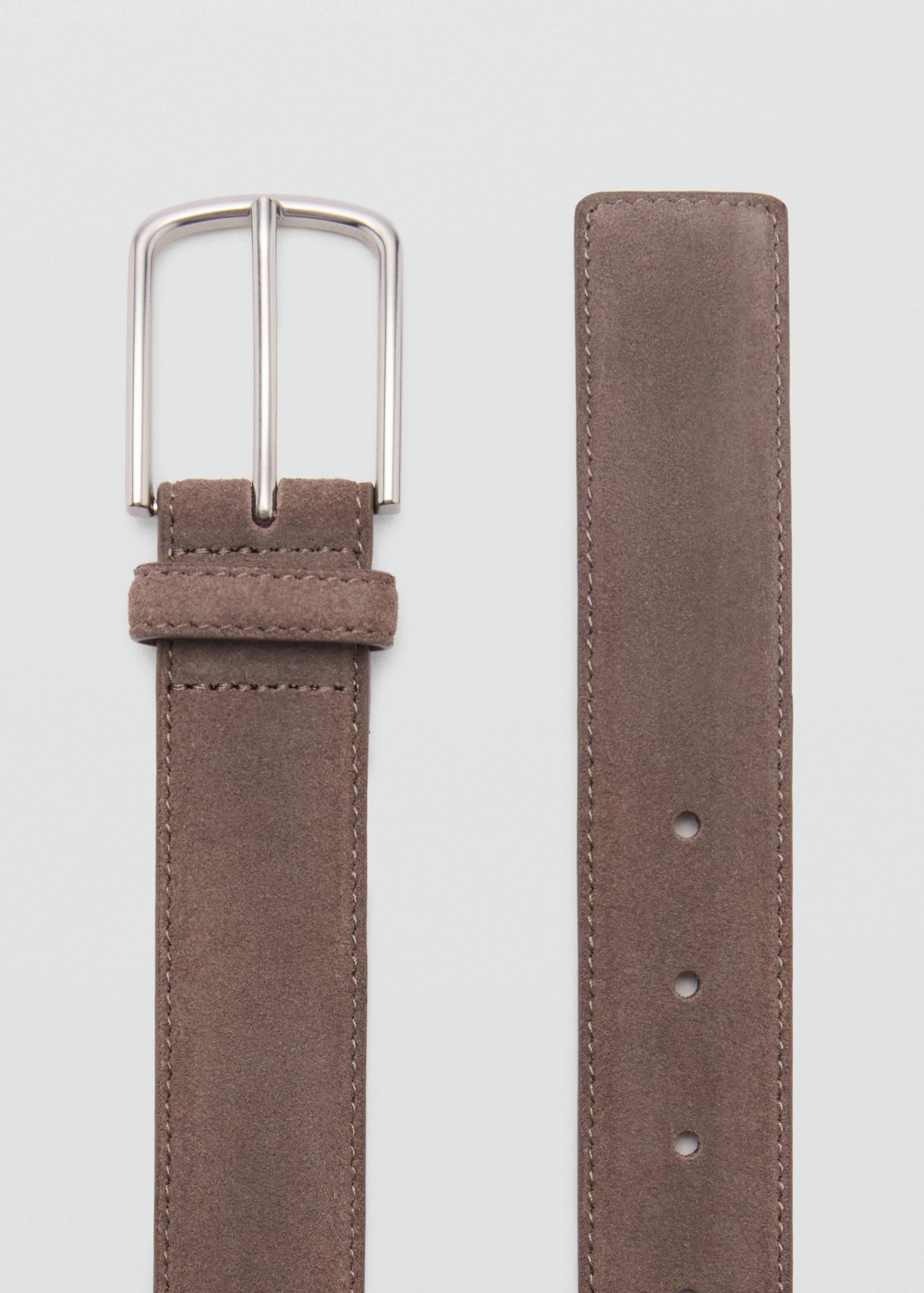 Suede leather belt - Medium plane