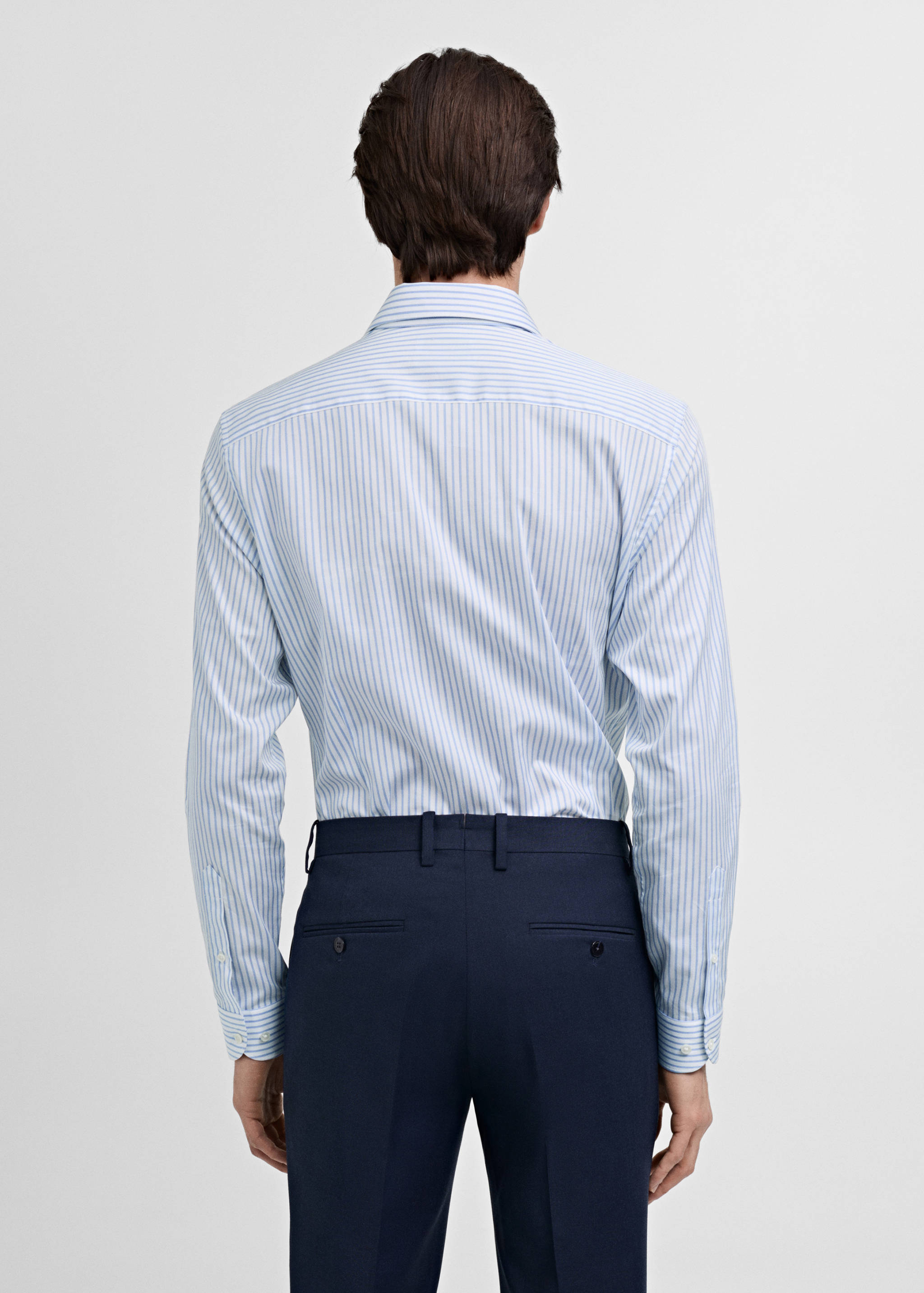 Slim fit cotton striped suit shirt - Reverse of the article
