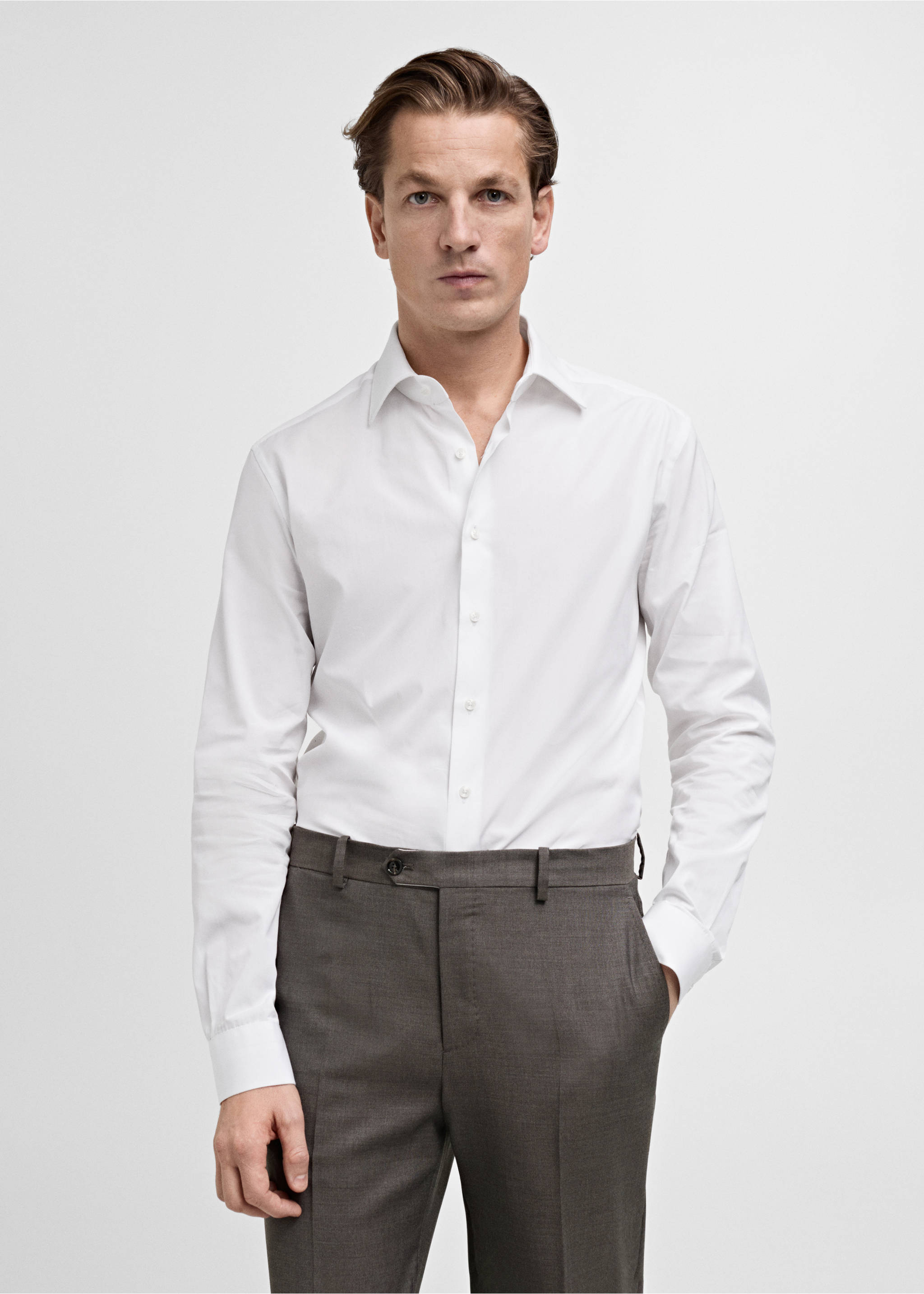 SHIRT ITALIA - Medium plane, White. Ref: 87020615-00.