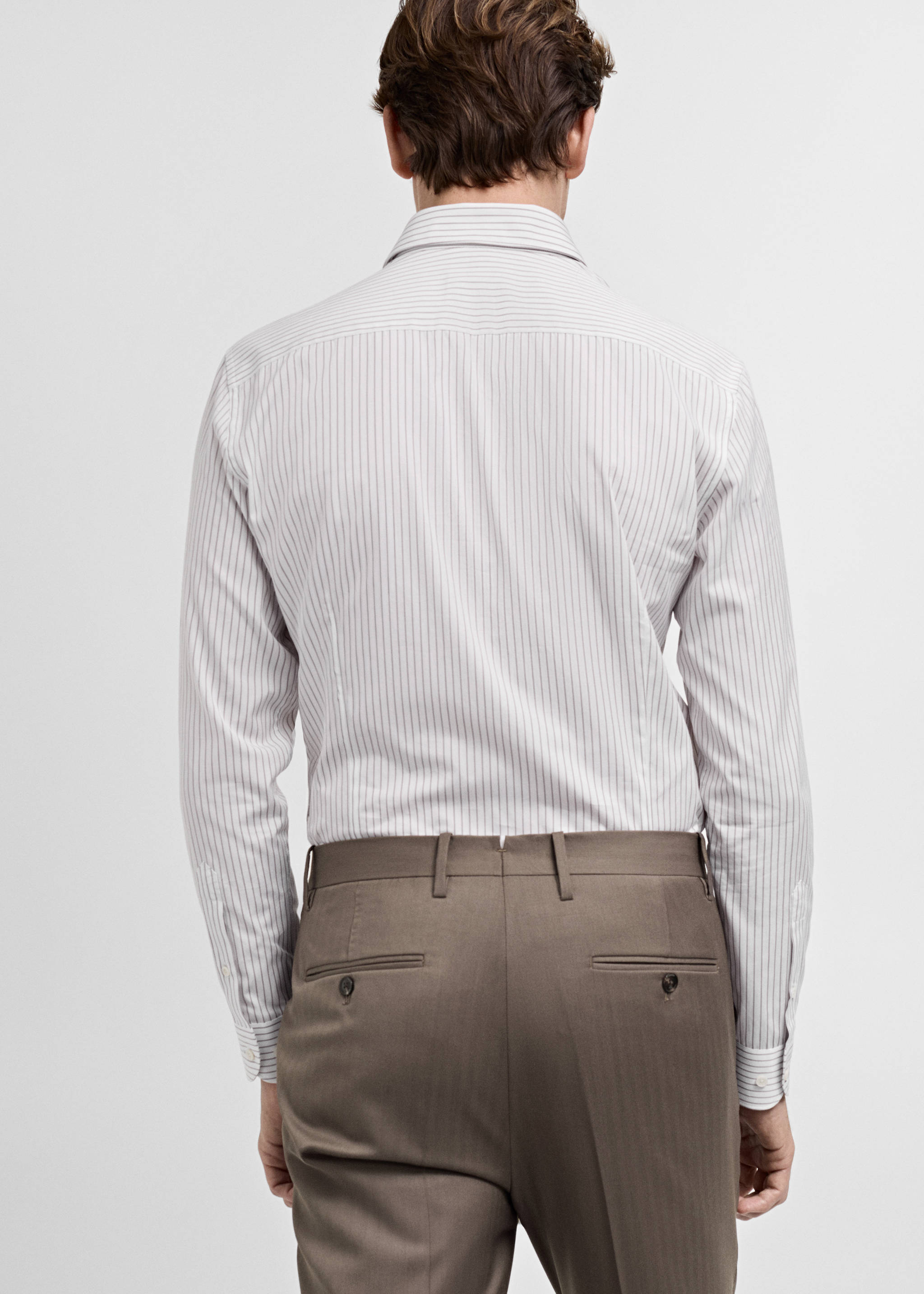 Camisa traje 100% algodón rayas - Reverso del artículo