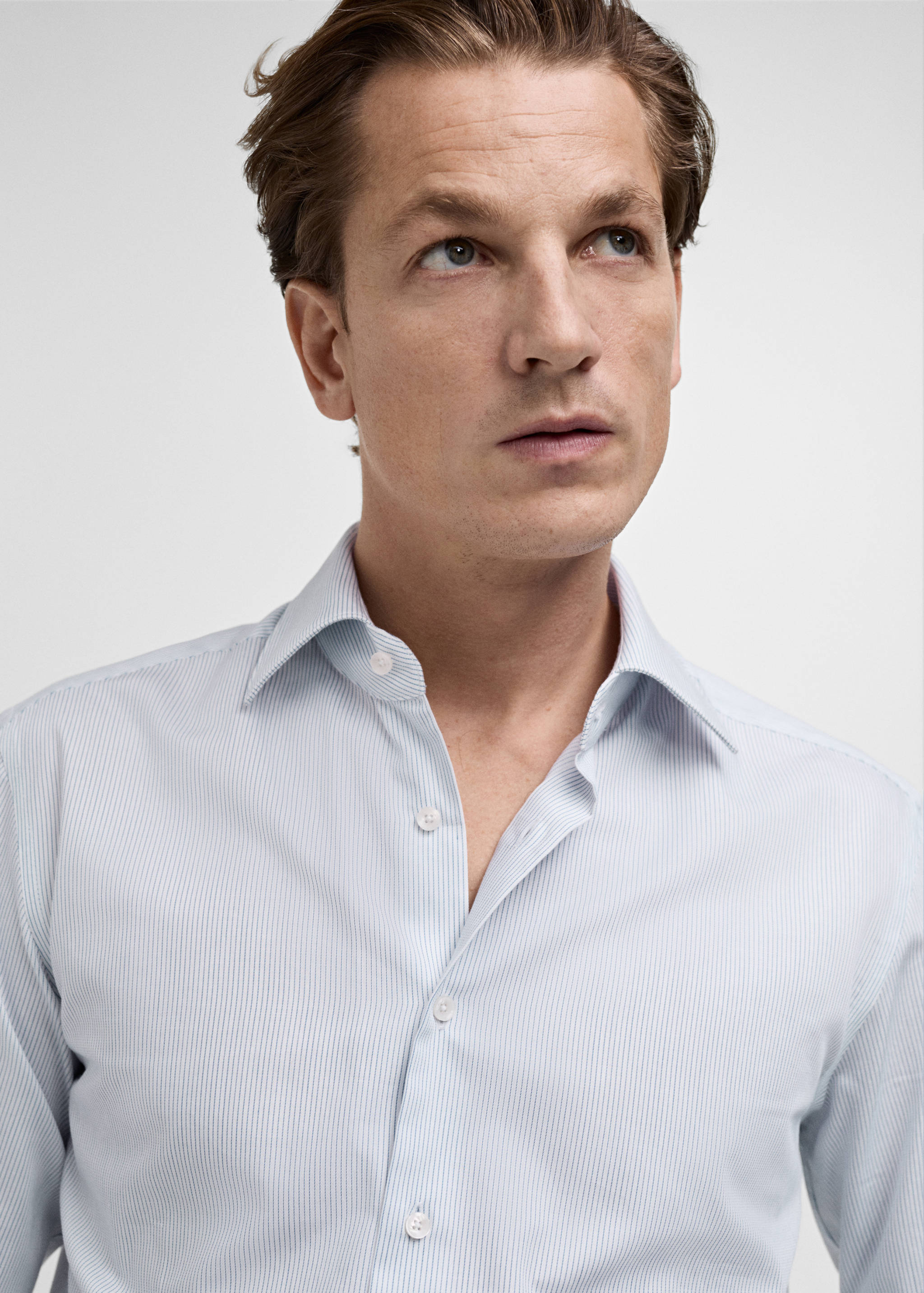 Camisa traje 100% algodón rayas - Detalle del artículo 1