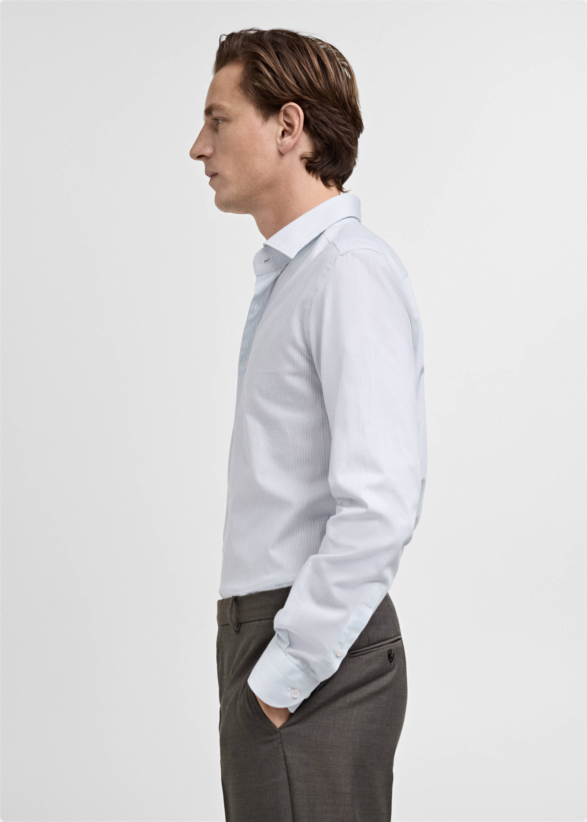 Camisa traje 100% algodón rayas - Detalle del artículo 2