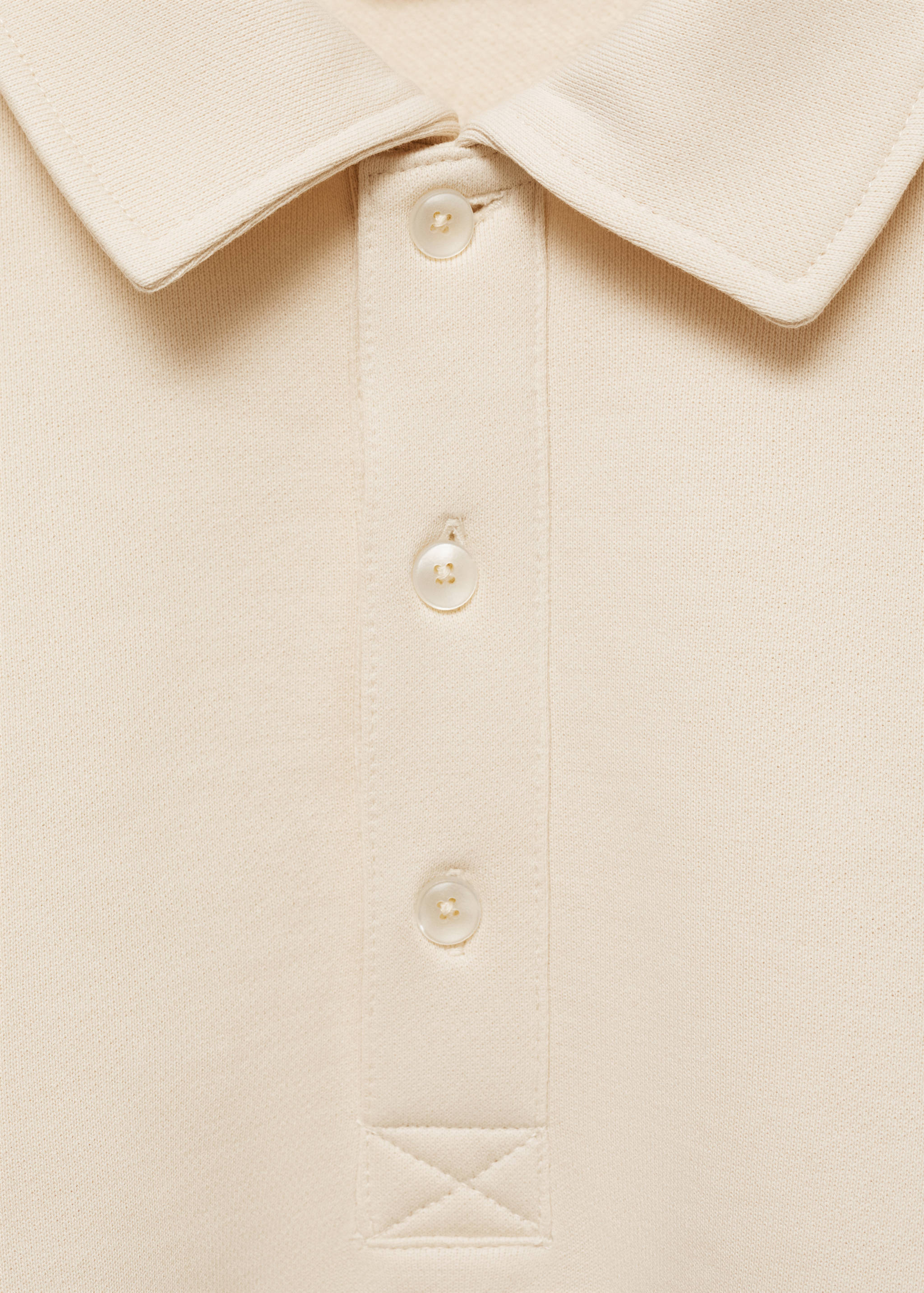 سترة رياضية بياقة بولو من الصوف الممشوط بقصة متوسطة - تفاصيل المنتج 8