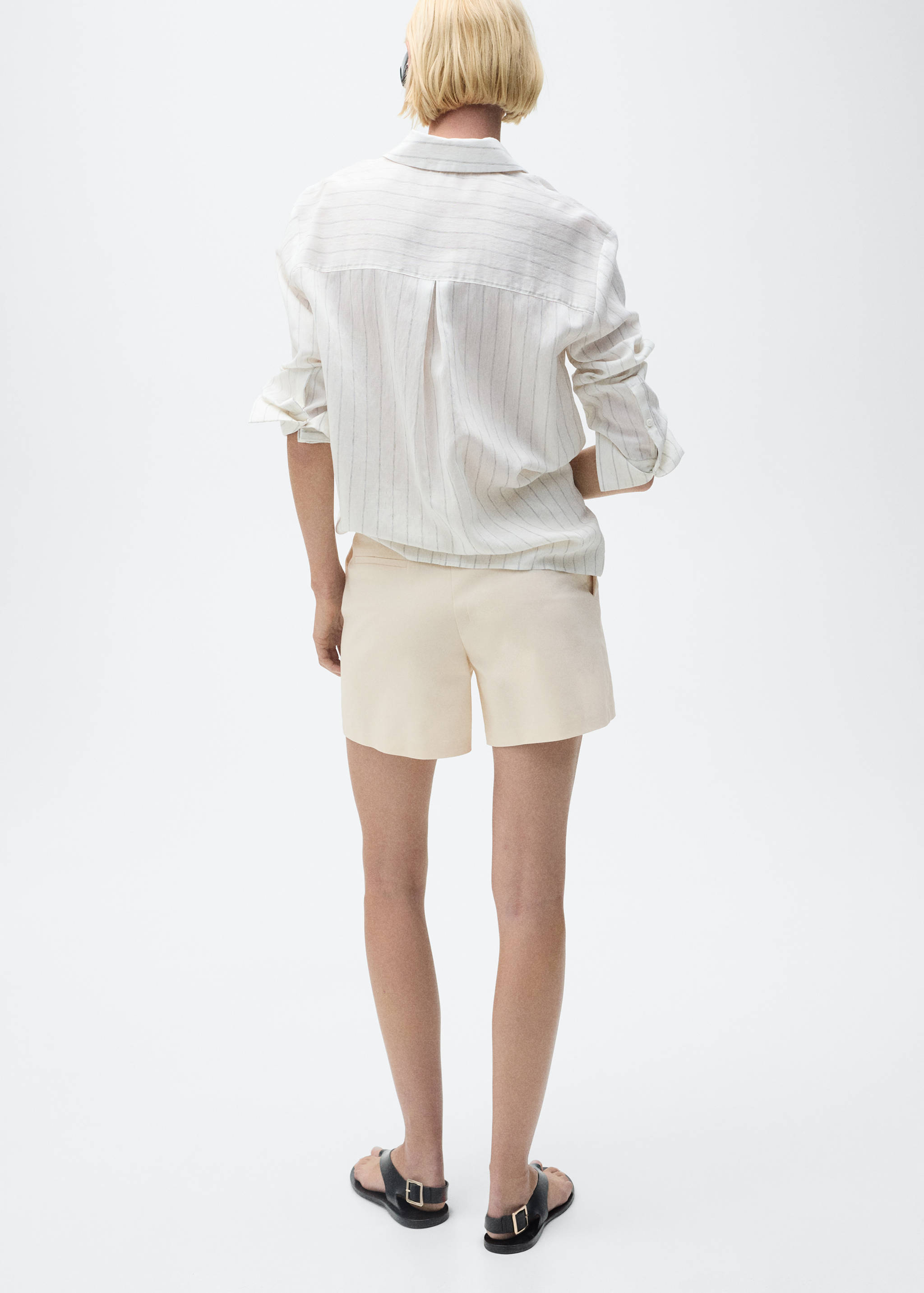 Short coton taille haute - Verso de l’article