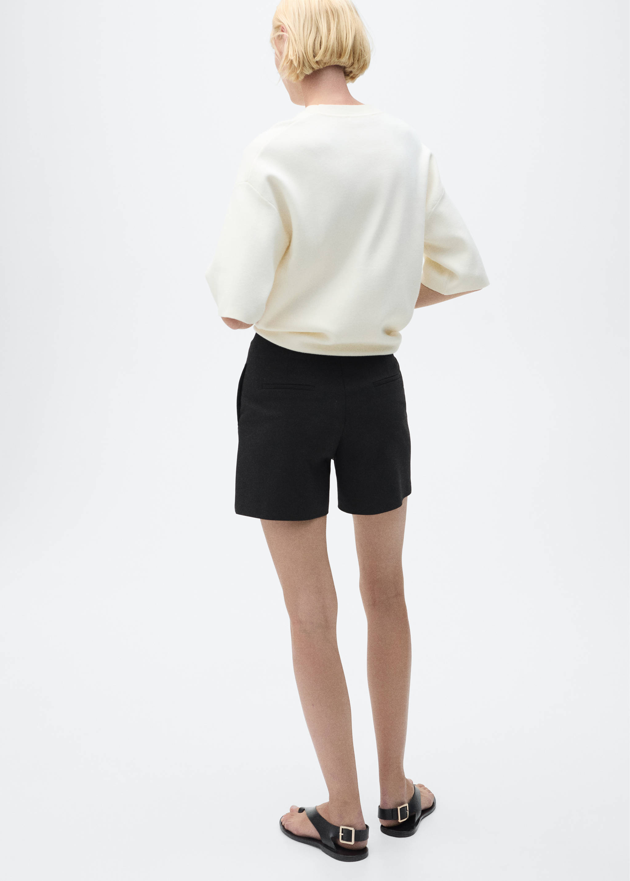 Short coton taille haute - Verso de l’article