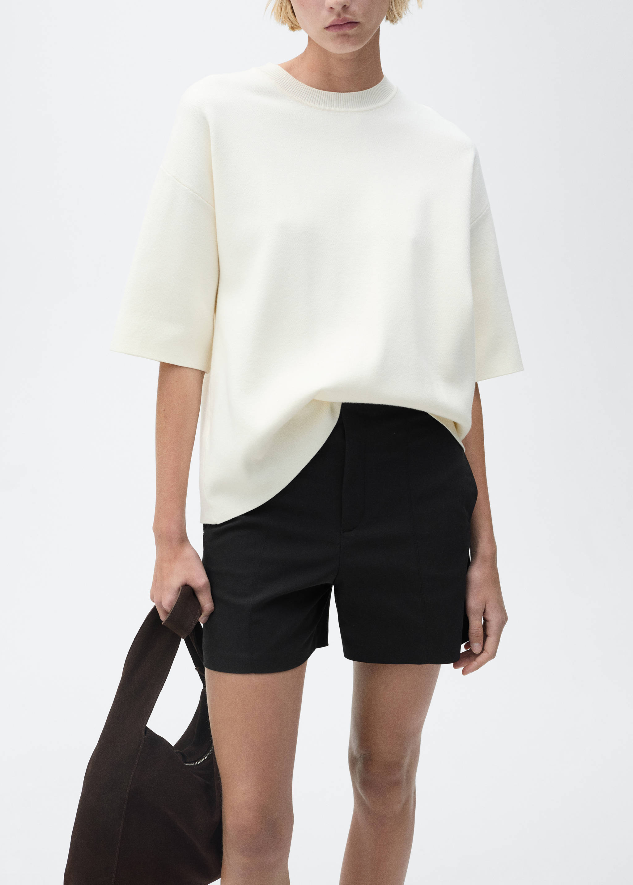 Short coton taille haute - Détail de l'article 1