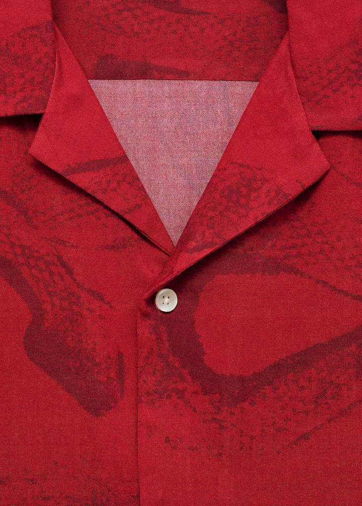Regular-fit printed shirt — Red
