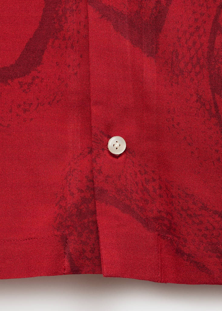 Regular-fit printed shirt — Red