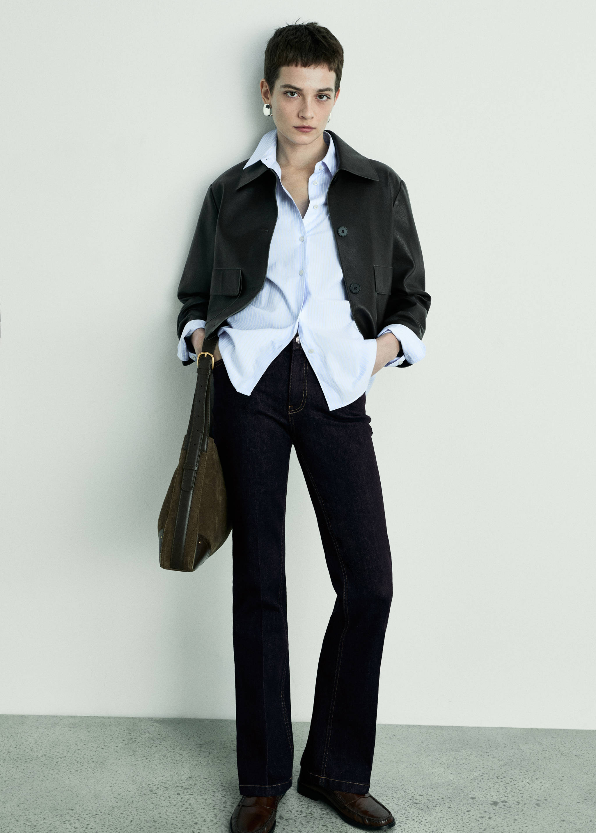 Jeans flare rinse wash - Plano general