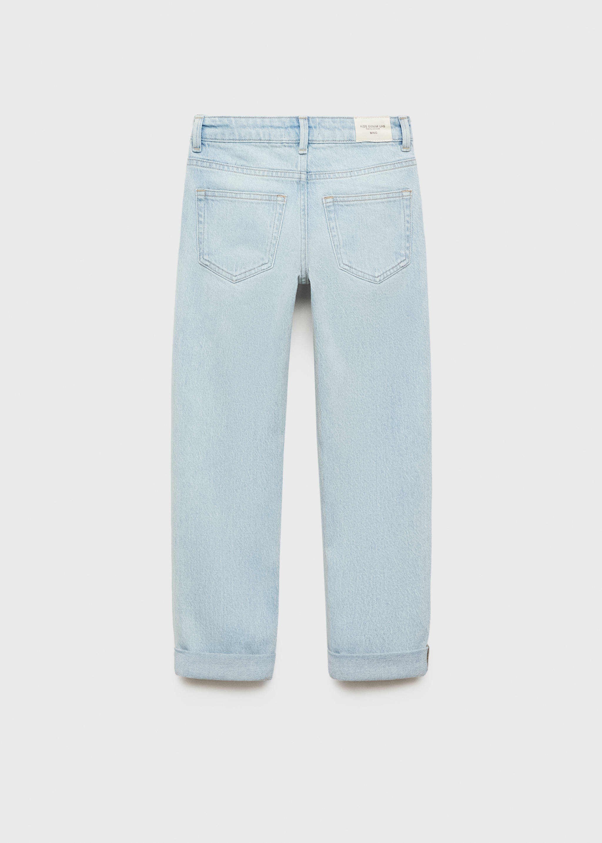 Straight jeans with turn-up - Reverse of the article