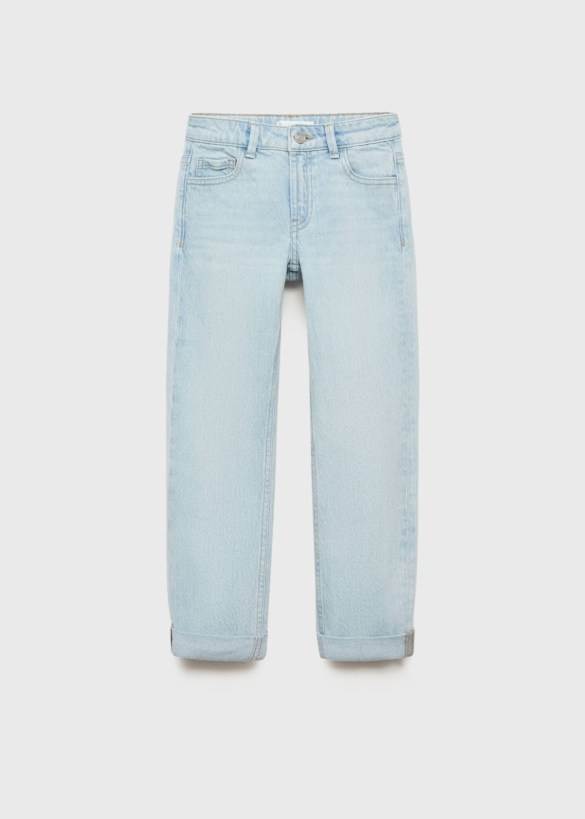Straight jeans with turn-up - Article without model