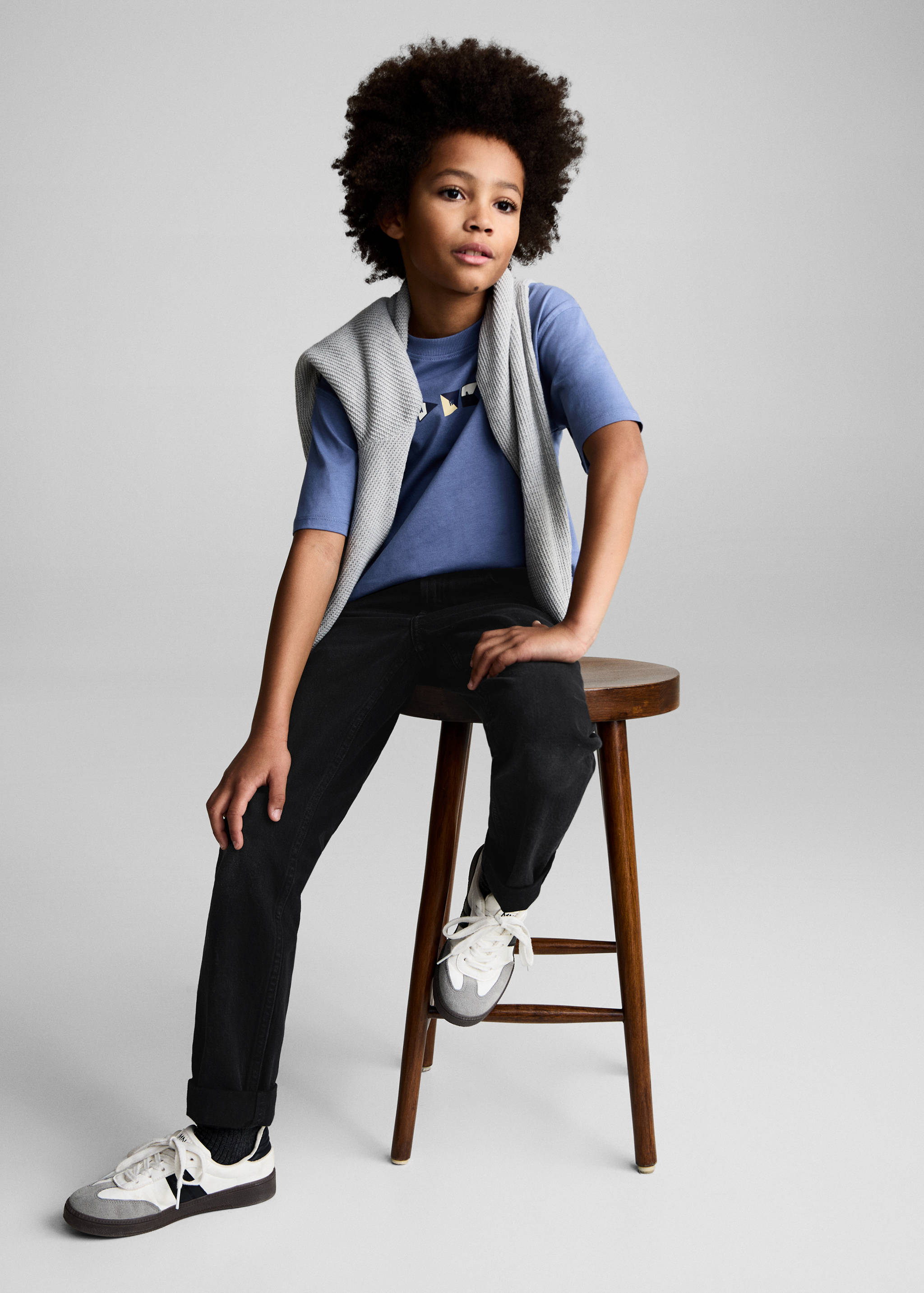 Straight jeans with turn-up - Details of the article 2