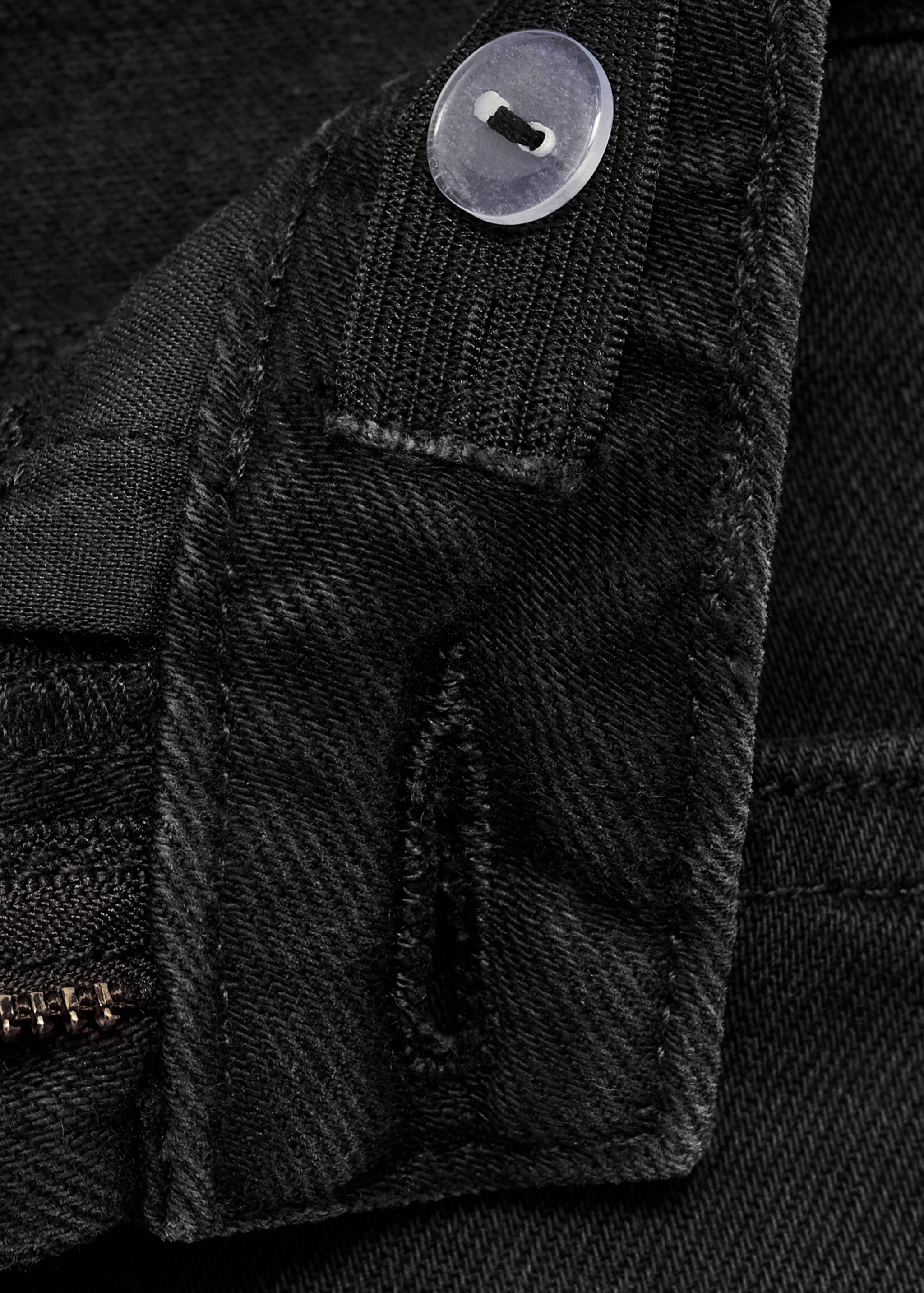 Straight jeans with turn-up - Details of the article 0