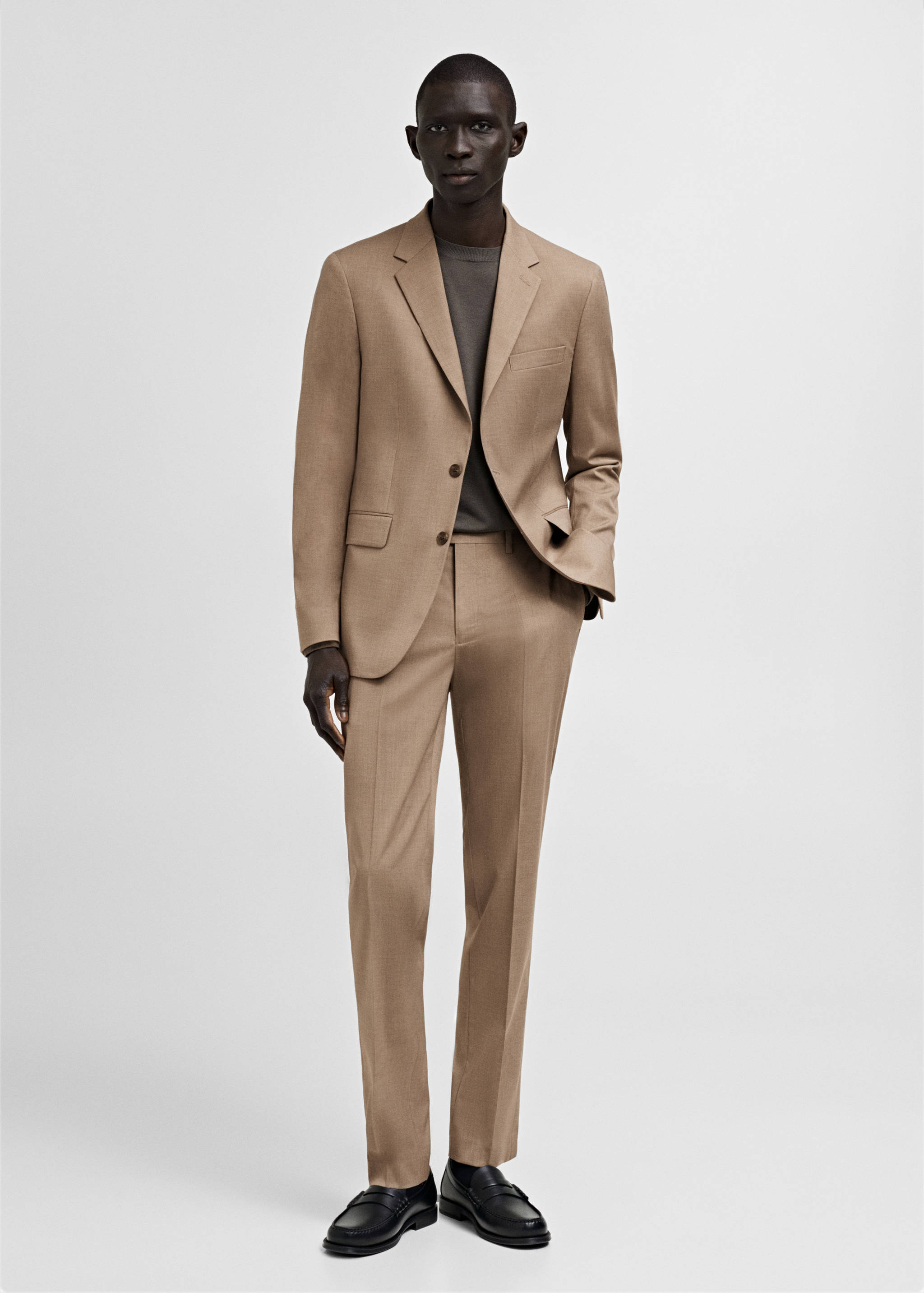Milan slim-fit suit trousers - General plane