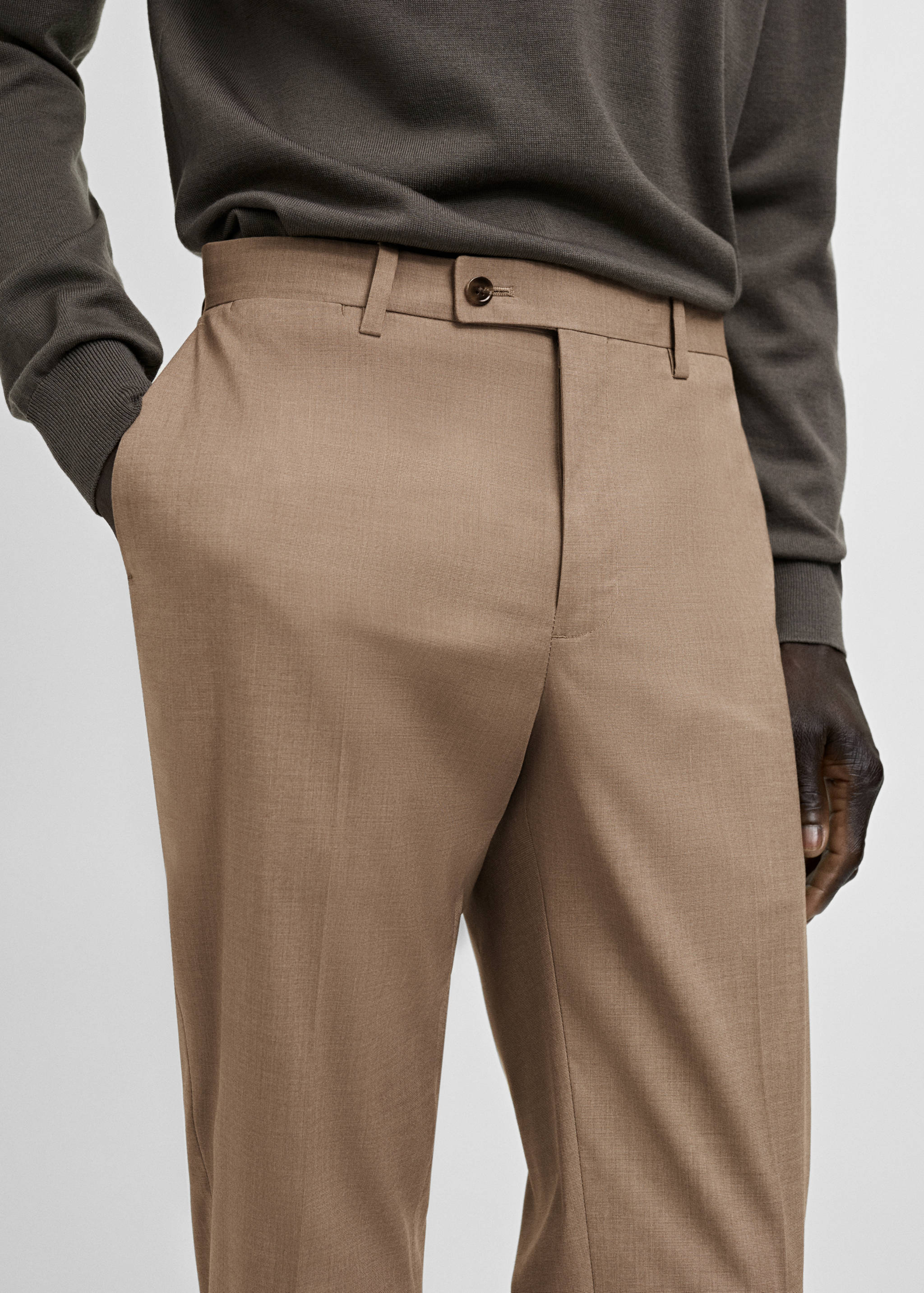 Milan slim-fit suit trousers - Details of the article 1