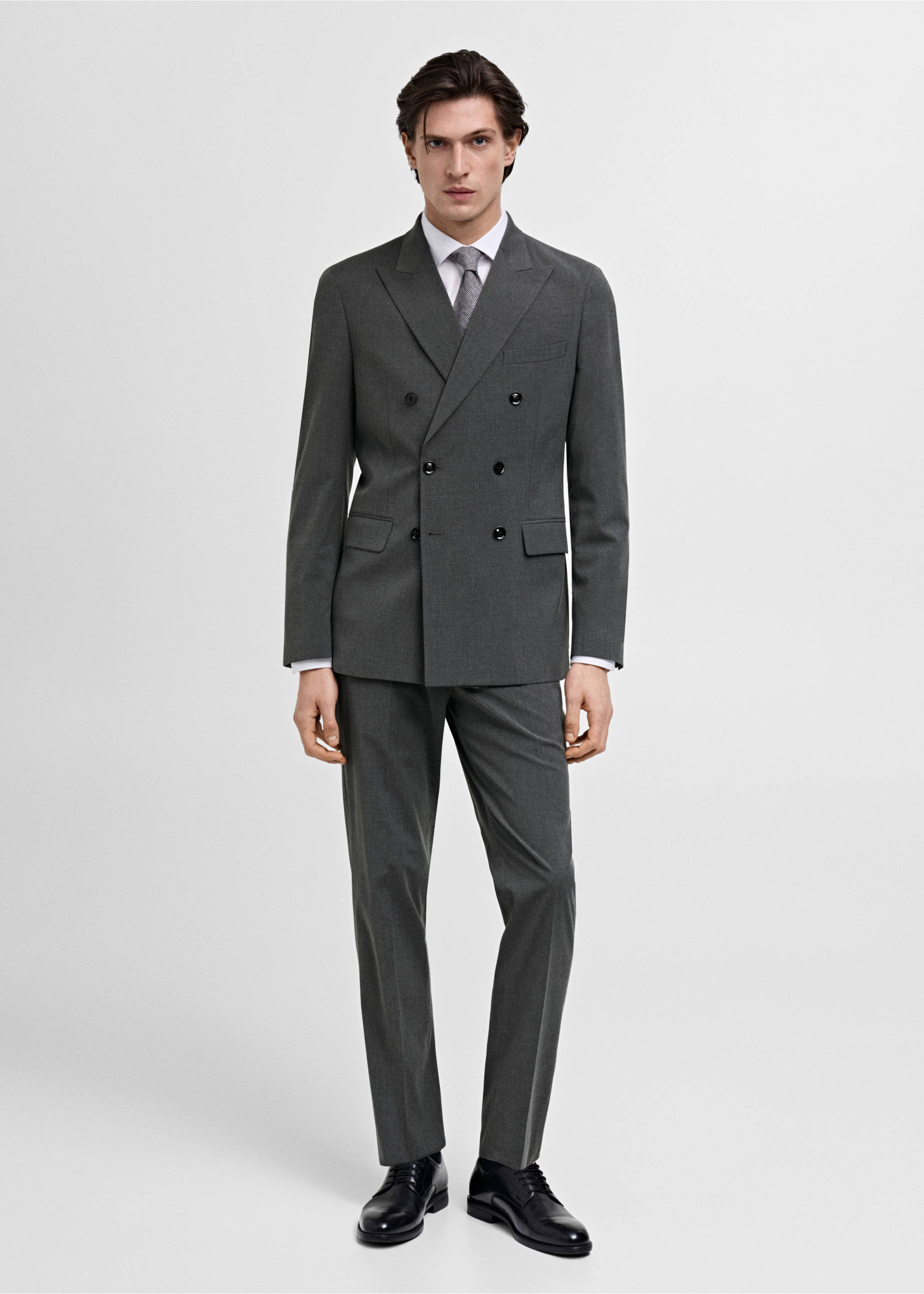 Monako slim fit kumaş pantolon - Genel plan, Gri. Ref: 87020634-00.
