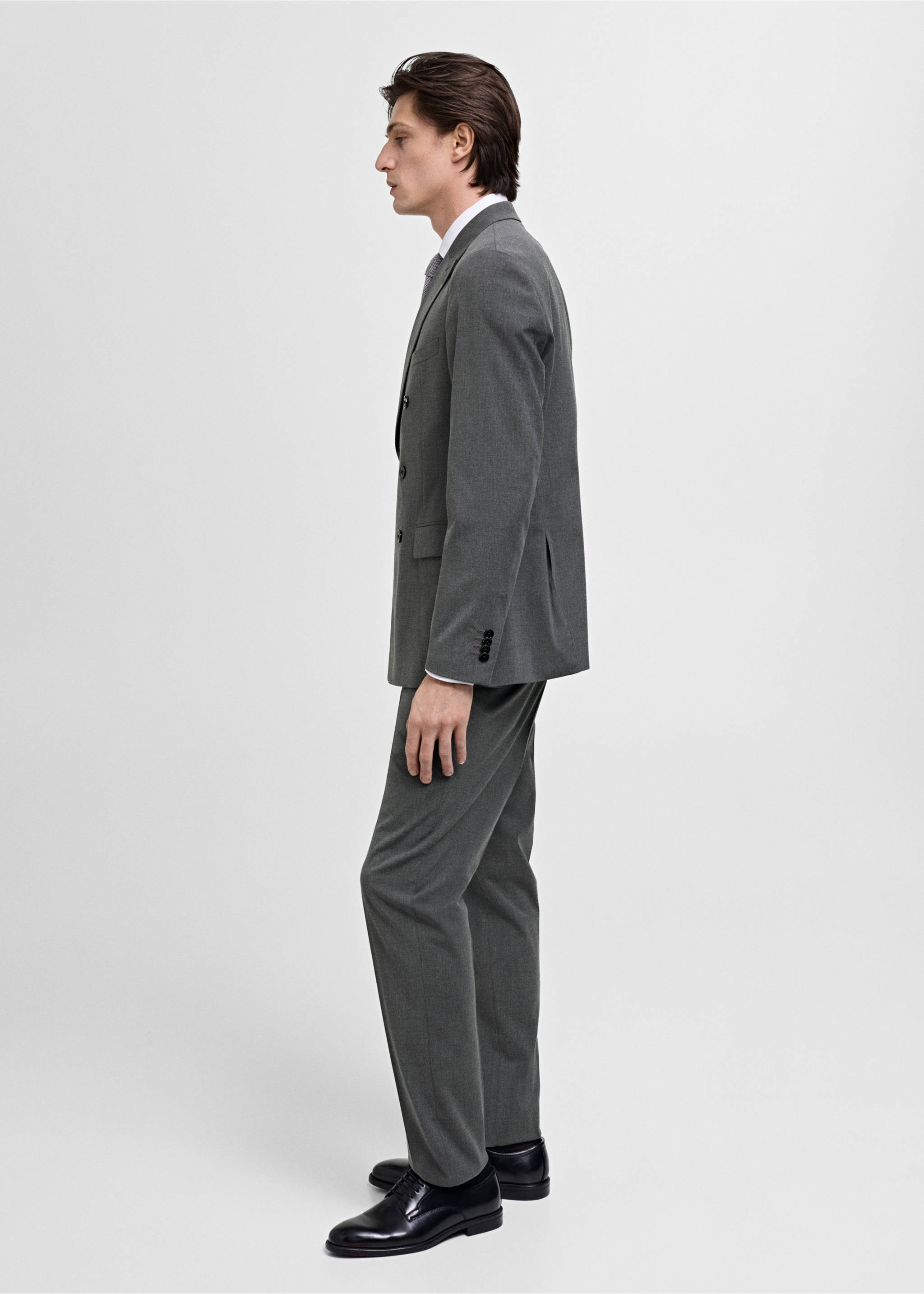 Monako slim fit kumaş pantolon - Ürün detayı 3, Gri. Ref: 87020634-00.