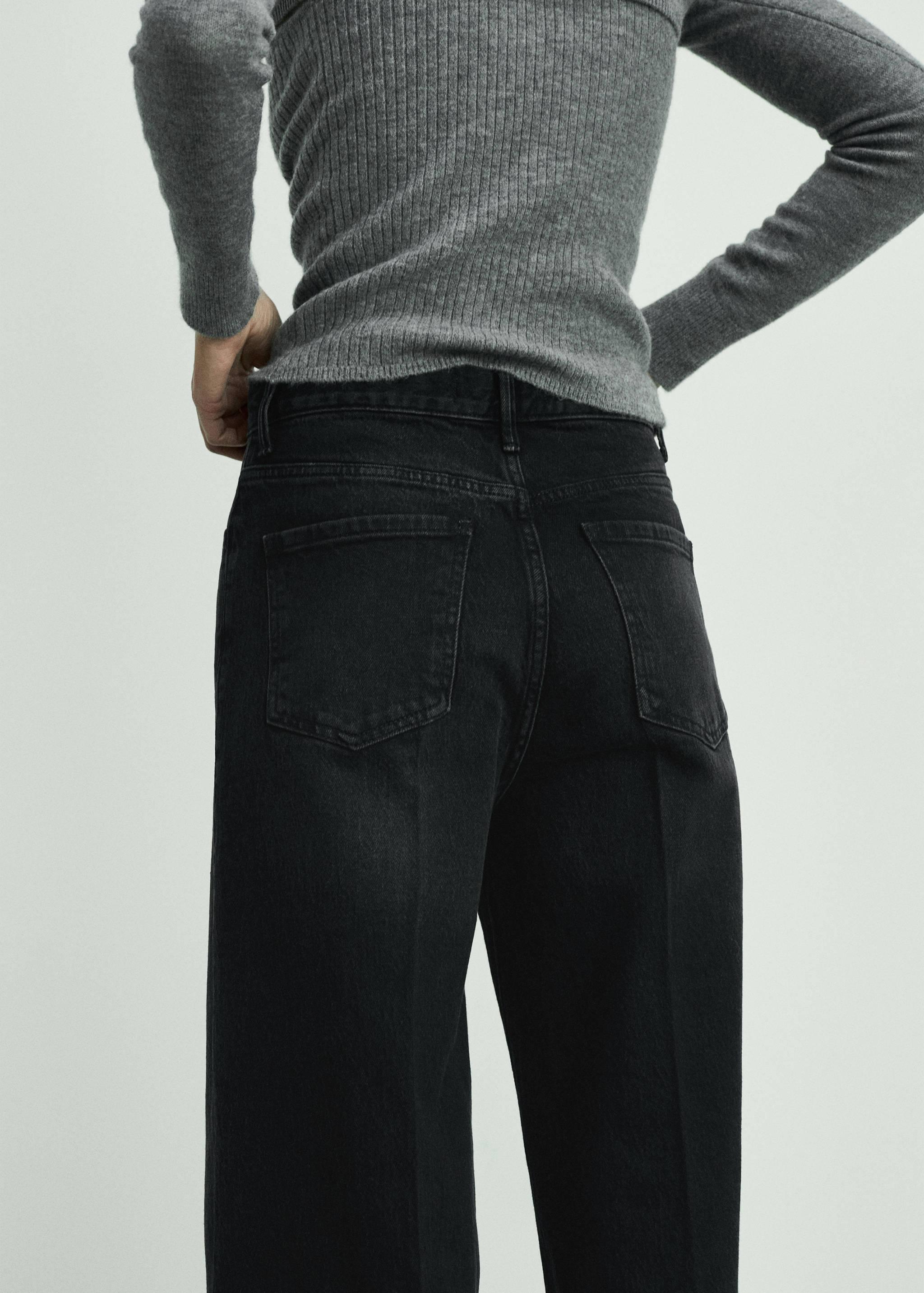 Джинсы с широкими штанинами и высокой посадкой - Деталь изделия 6