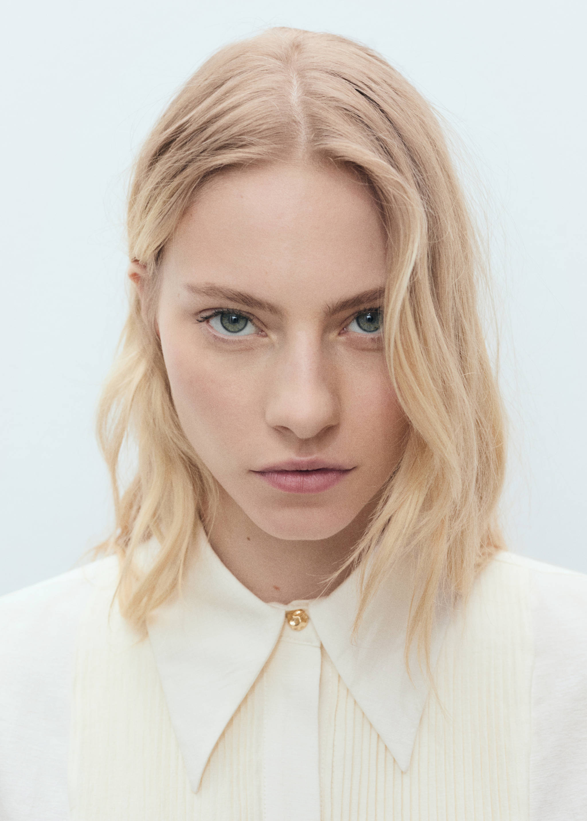 Cămașă fluidă cu porțiune contrastantă - Detaliu al articolului 1