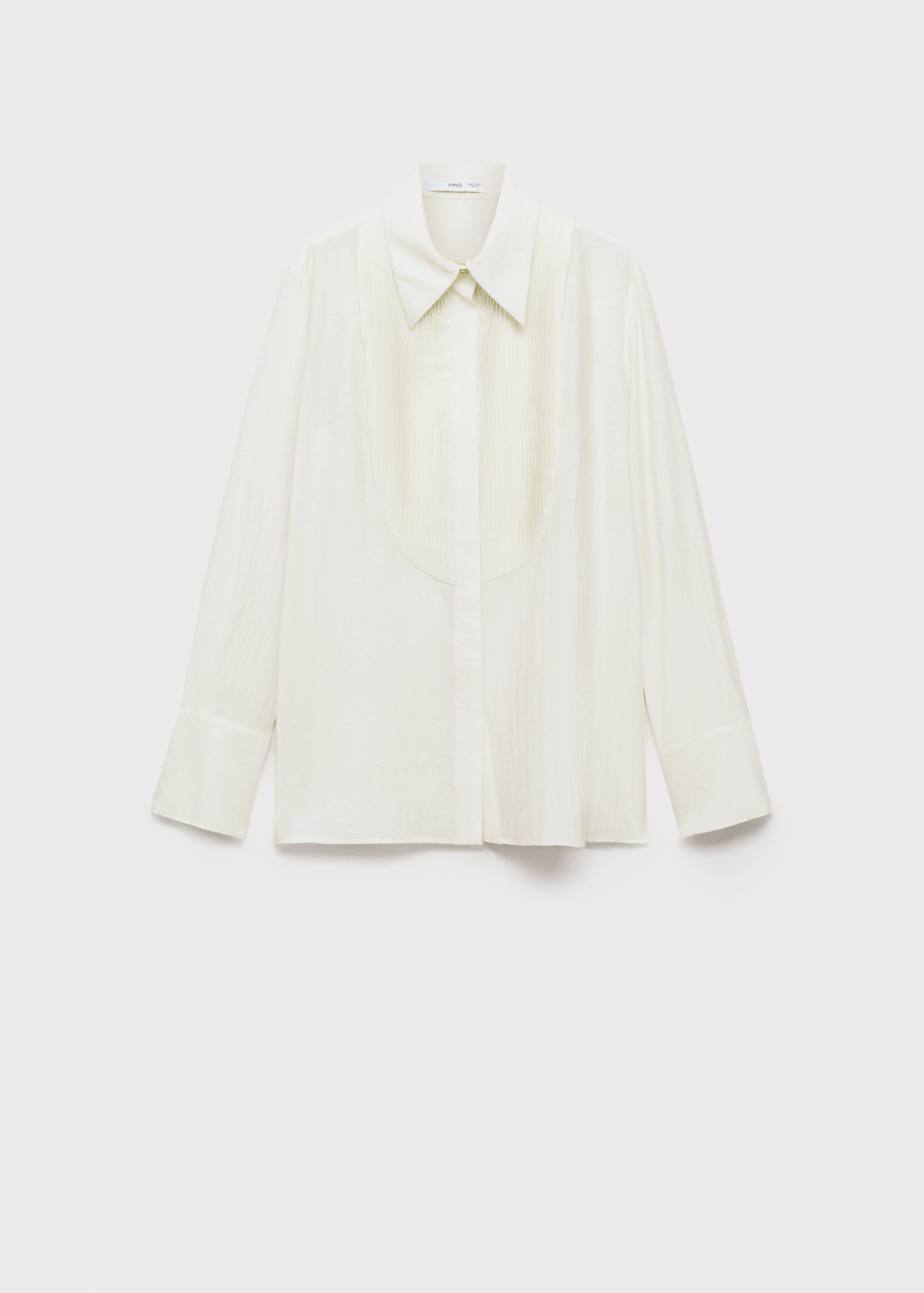 Cămașă fluidă cu porțiune contrastantă - Articol fără model