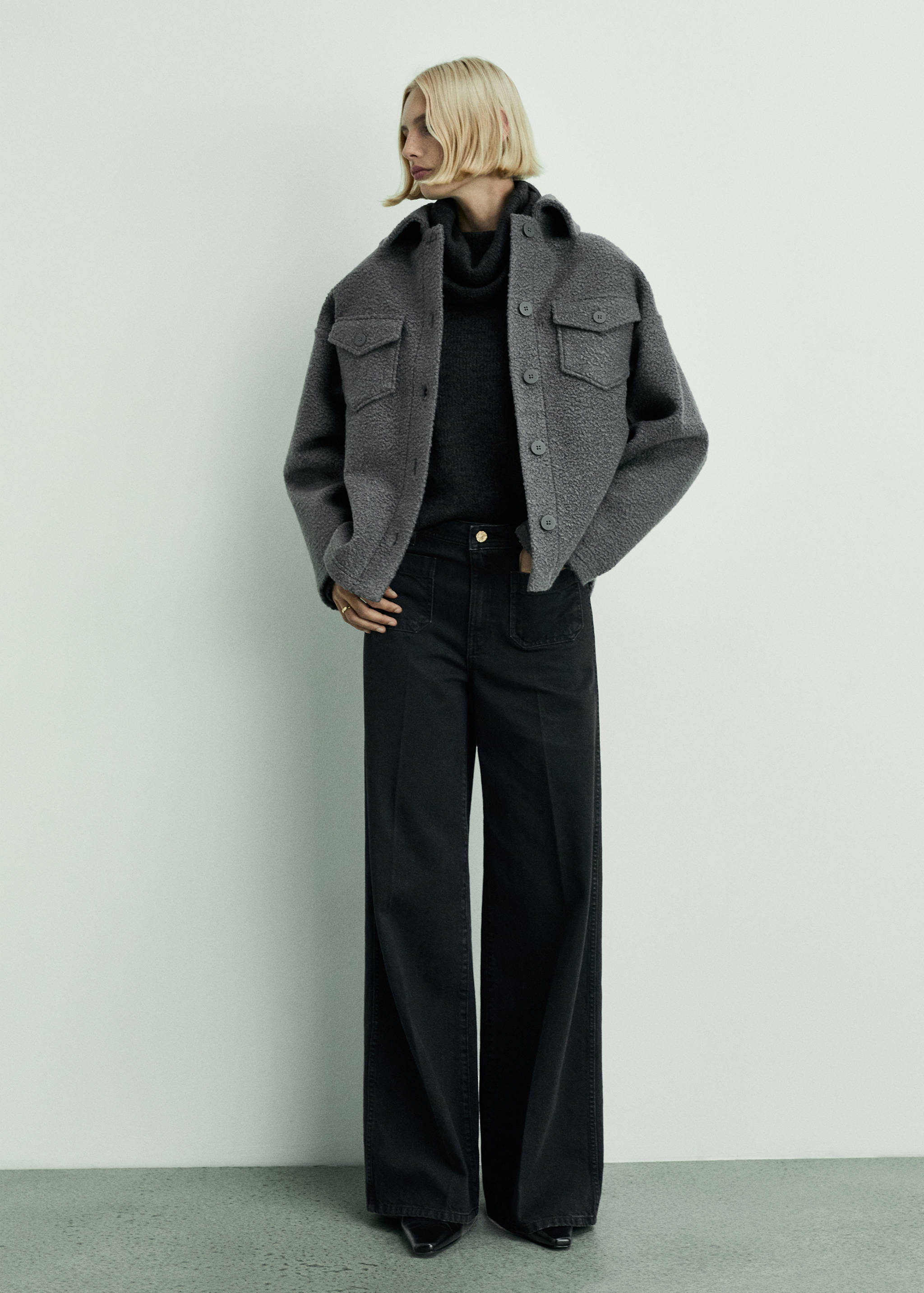 Wide leg jeans with pockets - General plane